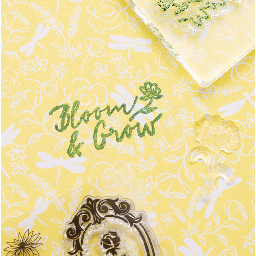 K&Company Antique Garden Acrylic Stamps 17/Pkg