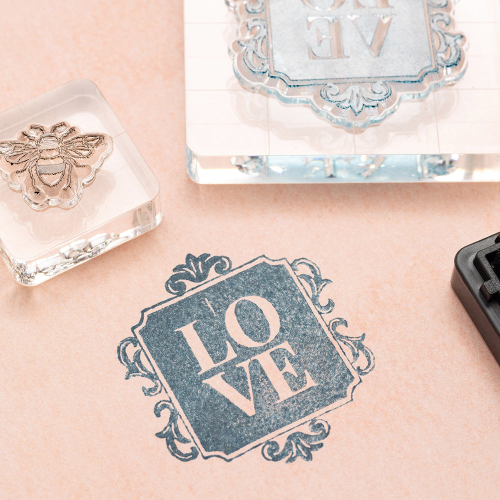 K&Company Antique Garden Acrylic Stamps 17/Pkg