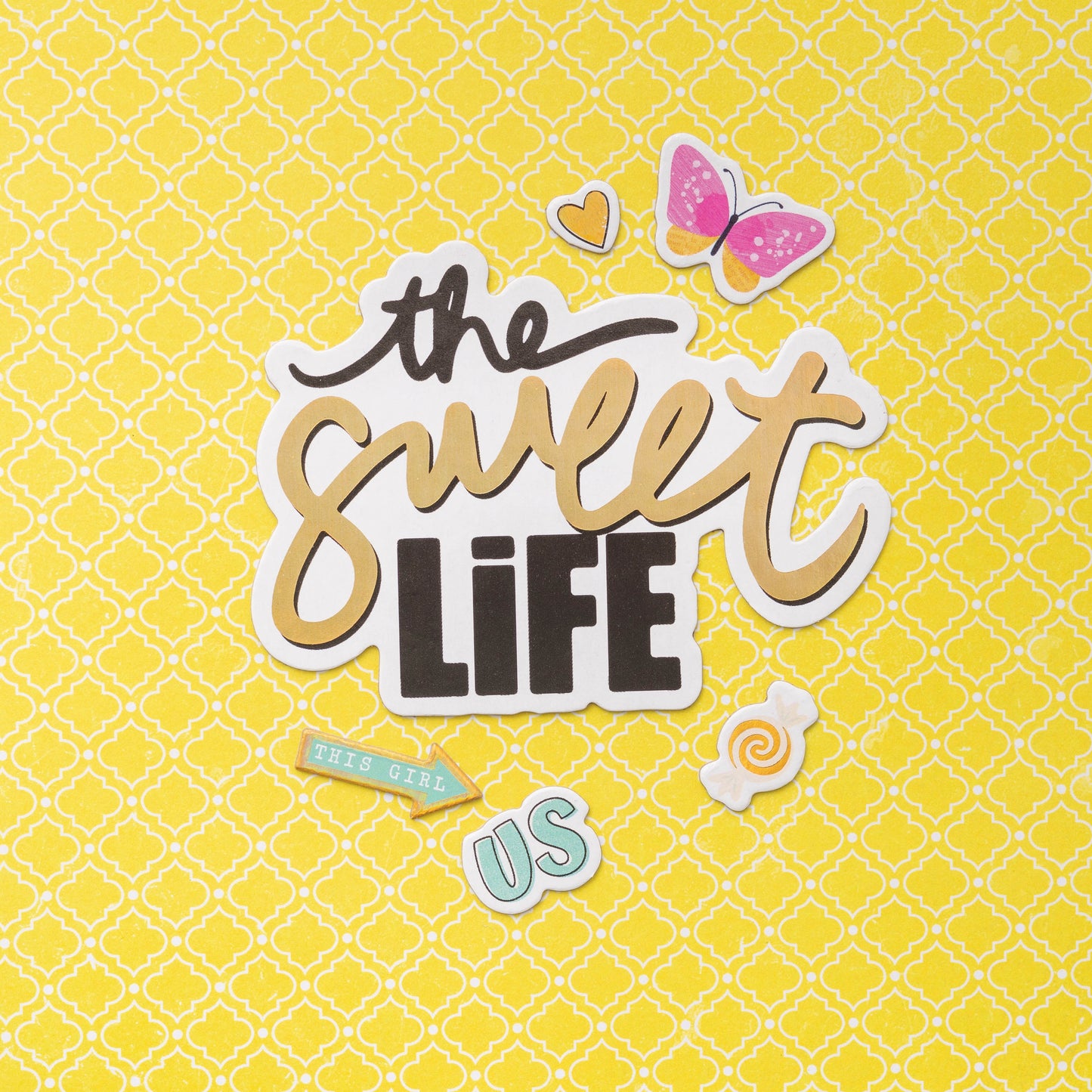 Vicki Boutin Sweet Rush Thickers Stickers 107/Pkg-The Sweet Life Phrase & Icon/Chipboard