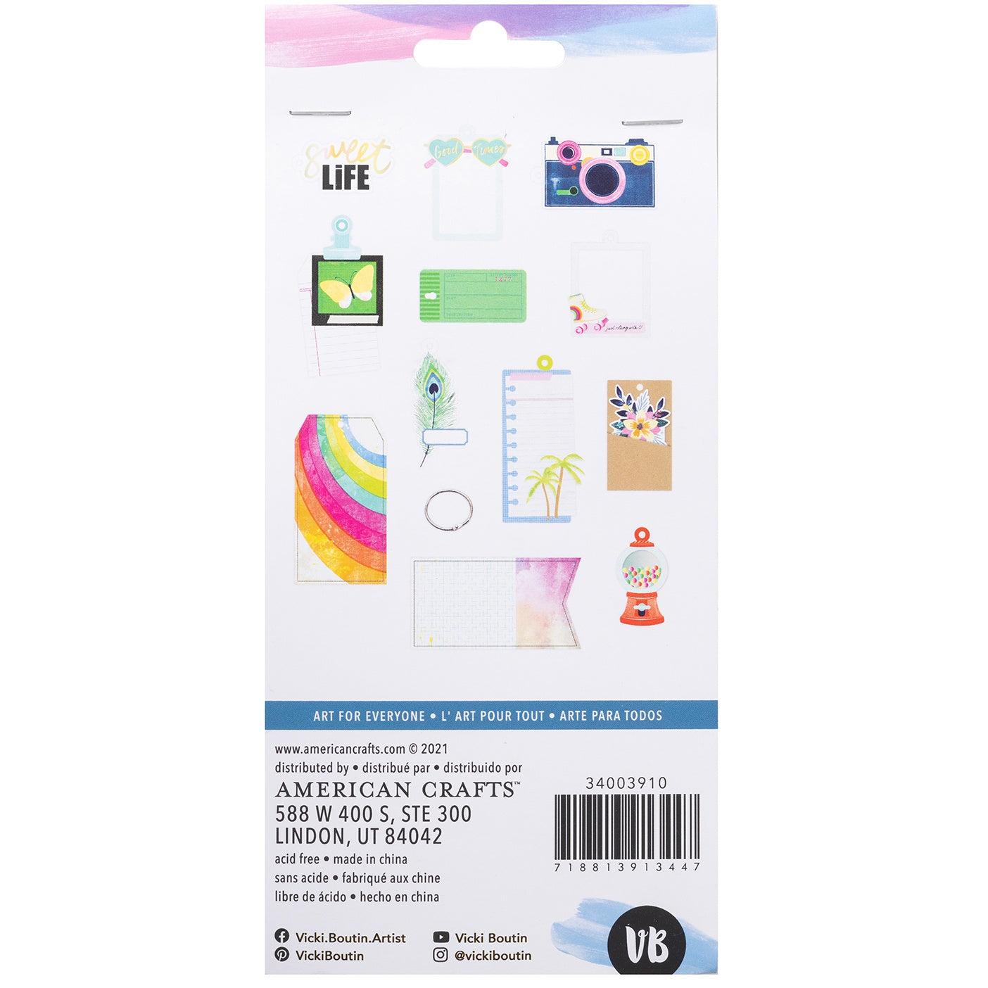 Vicki Boutin Sweet Rush Tag Mini Journal 13/Pkg-Die-Cut Tags W/Ring