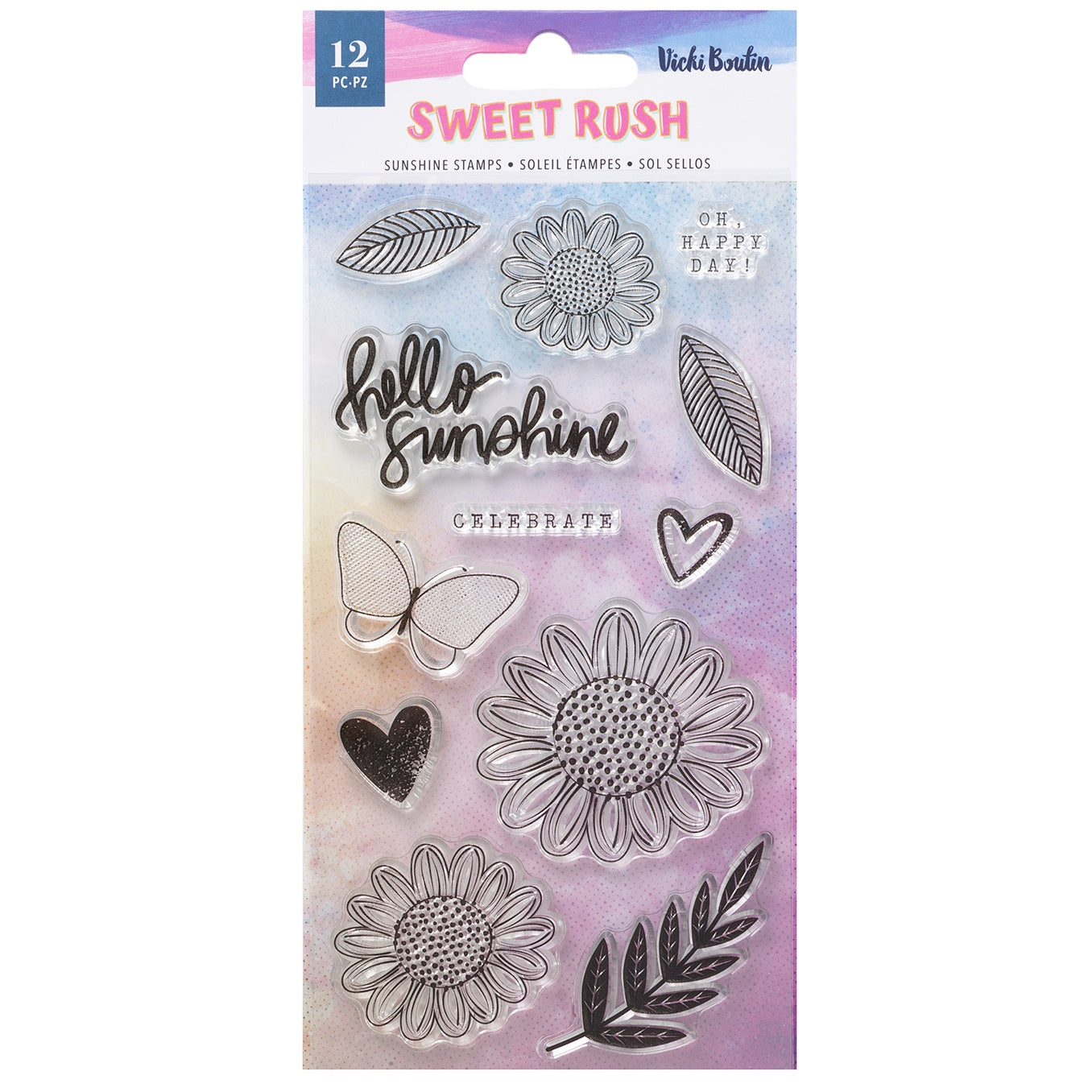 Vicki Boutin Sweet Rush Collection Clear Acrylic Stamps Sunshine