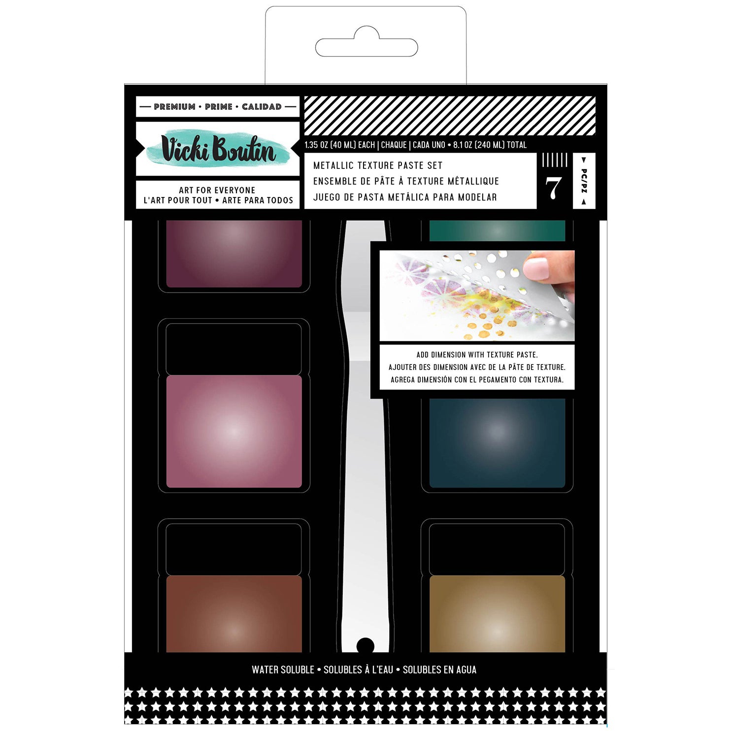 Vicki Boutin Mixed Media Metallic Texture Paste Set