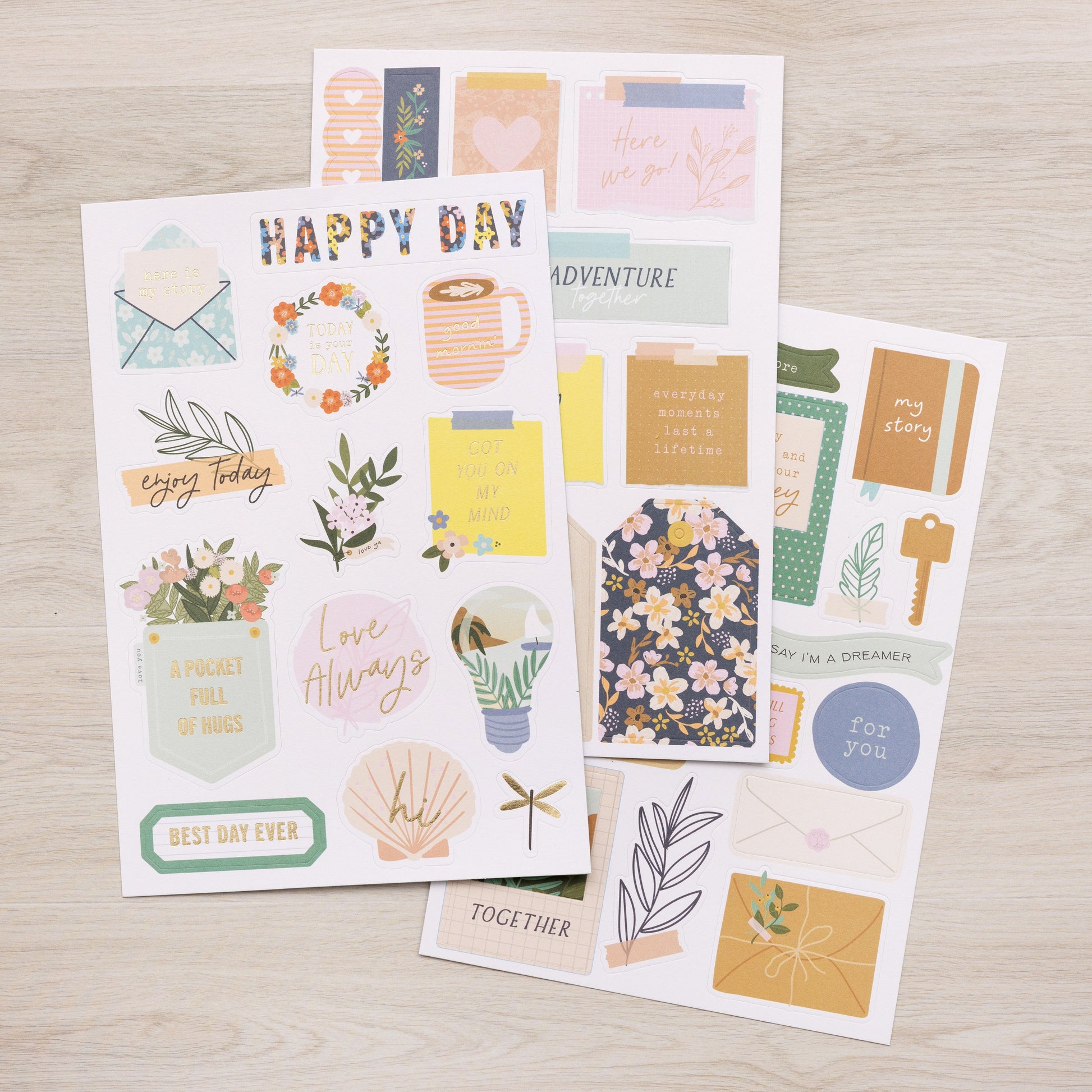 Jen Hadfield Live & Let Grow Sticker Book with Gold Foil Accents