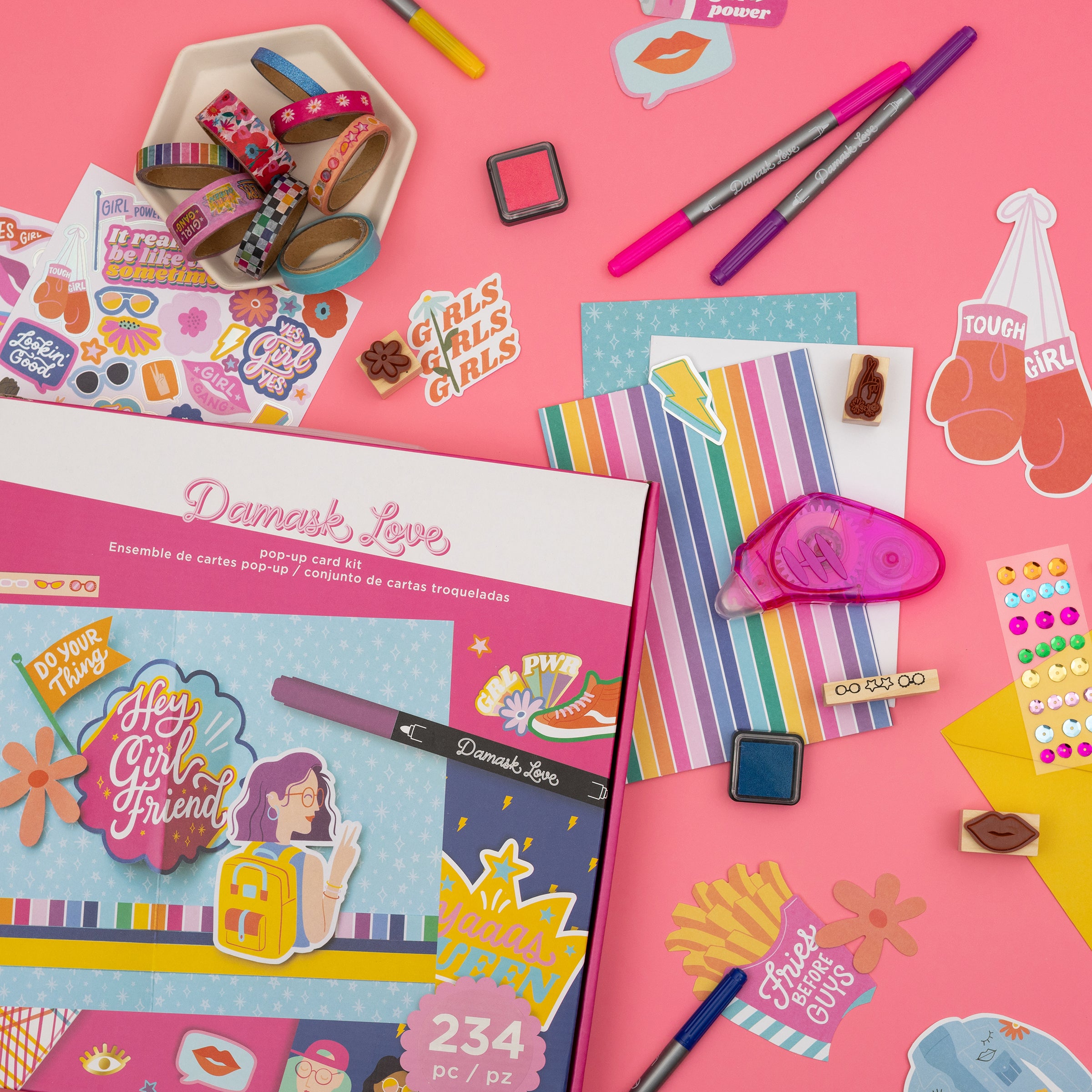 Damask Love All In One Pop Up Card Kit