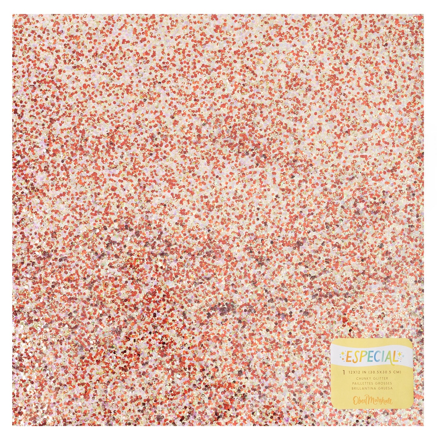 Obed Marshall Especial Specialty Paper 12"X12"-Chunky Glitter Cardstock
