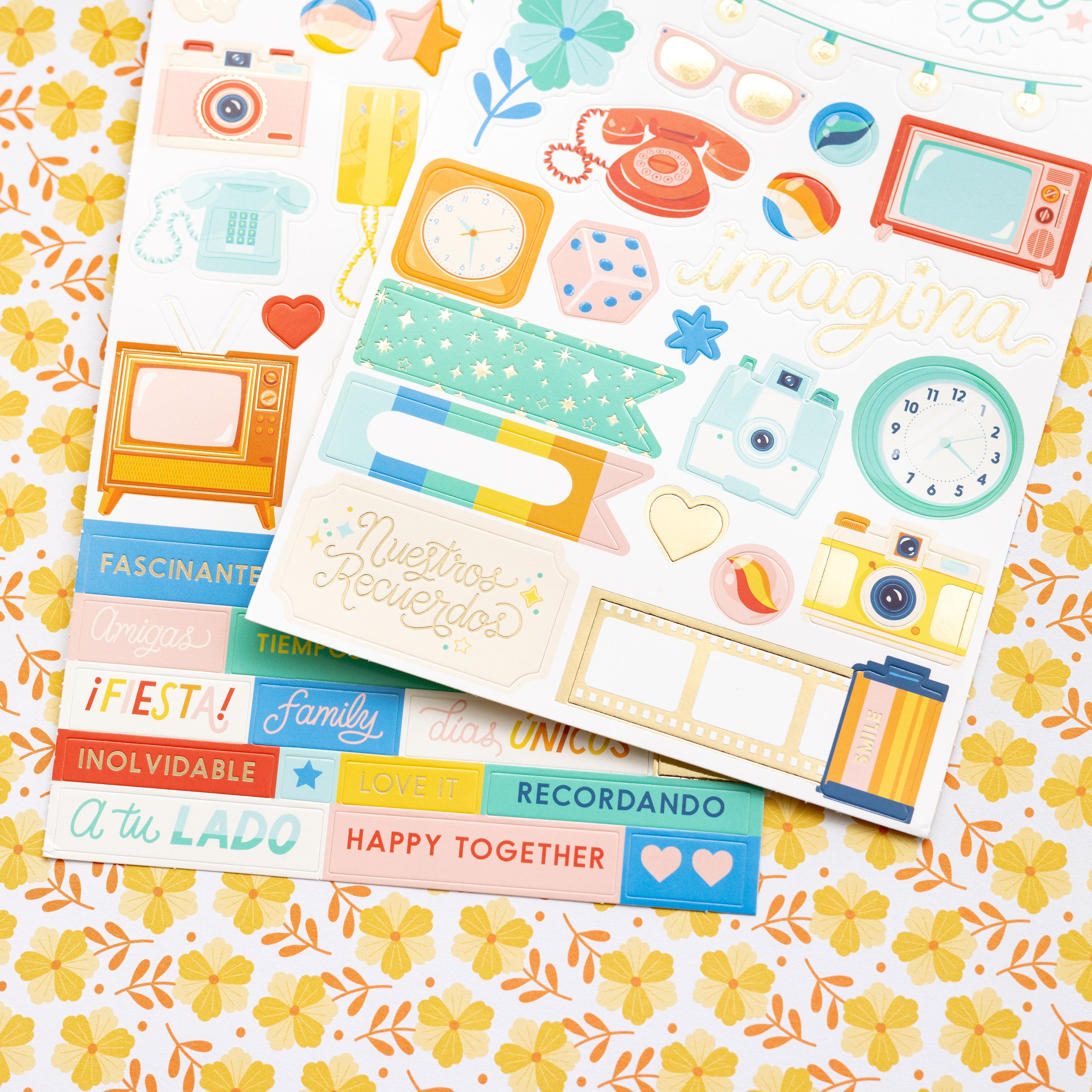 Obed Marshall Especial Accents & Phrases Cardstock Stickers - 88pcs