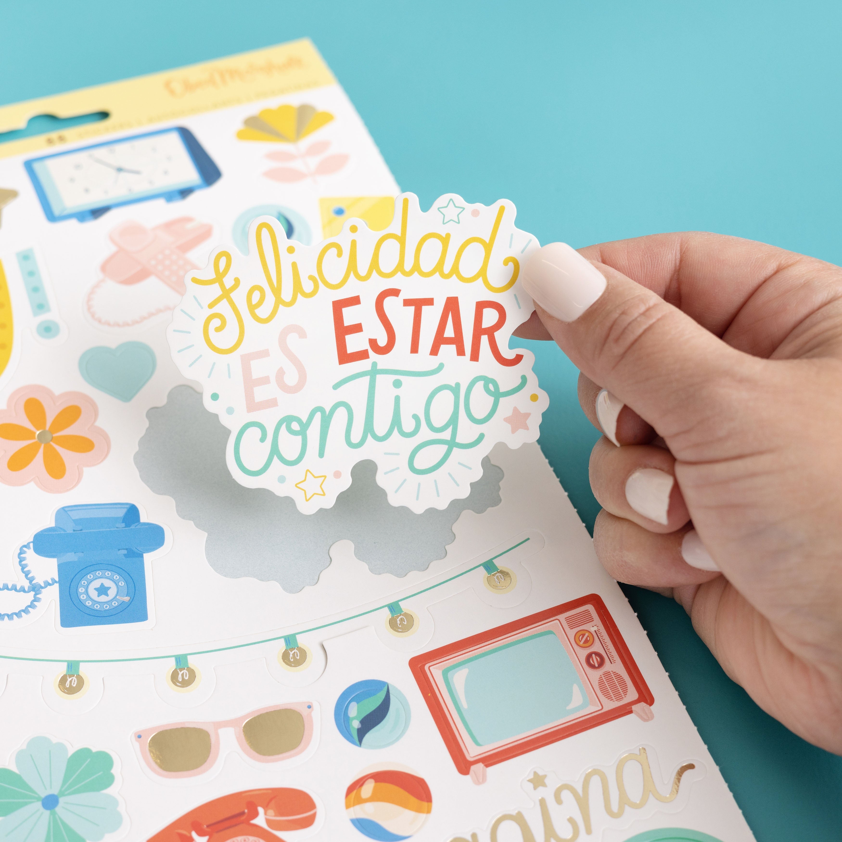 Obed Marshall Especial Accents & Phrases Cardstock Stickers - 88pcs