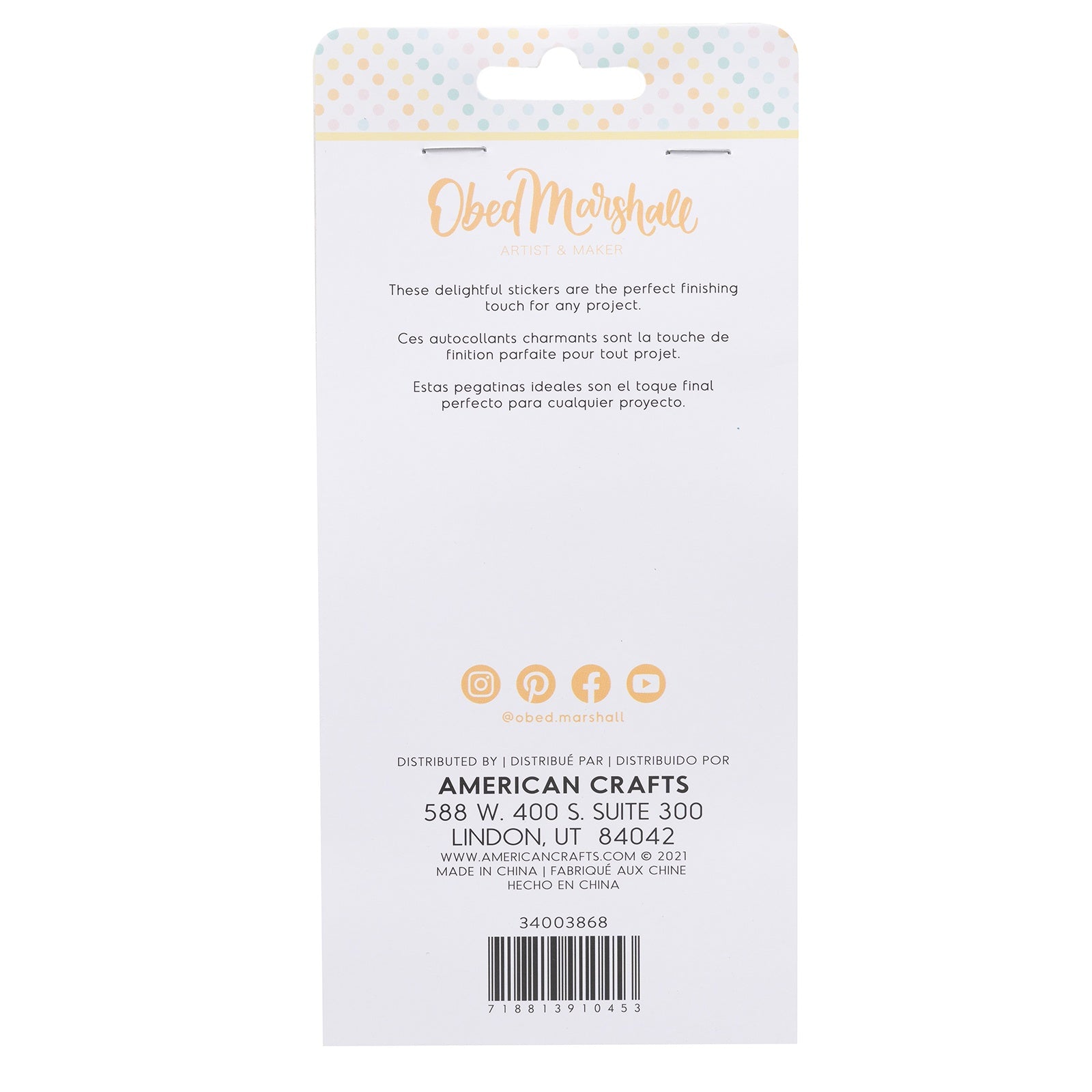 Obed Marshall Especial Mini Puffy Stickers - 52pcs