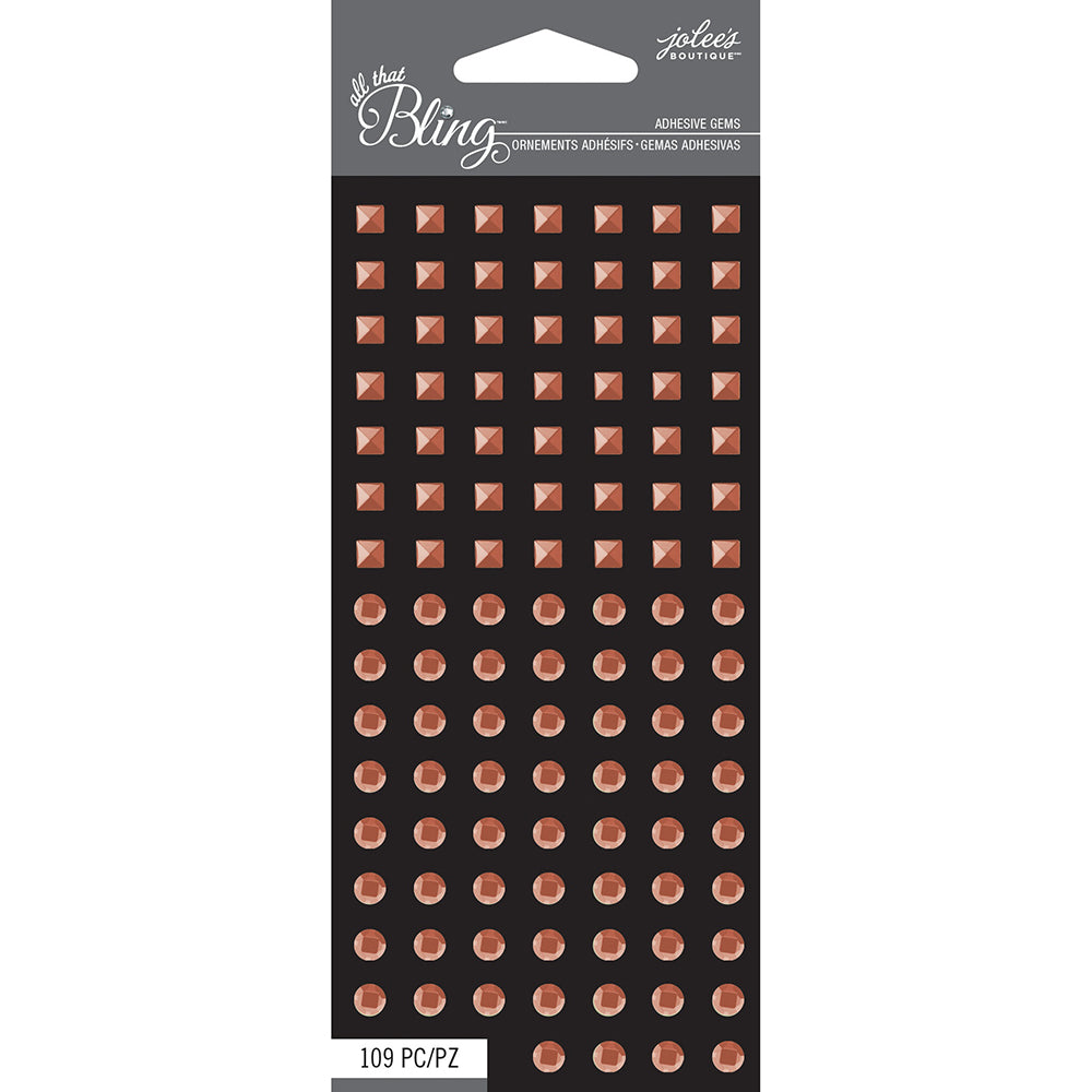Jolee's Boutique All That Bling Adhesive Gems-Rose Gold