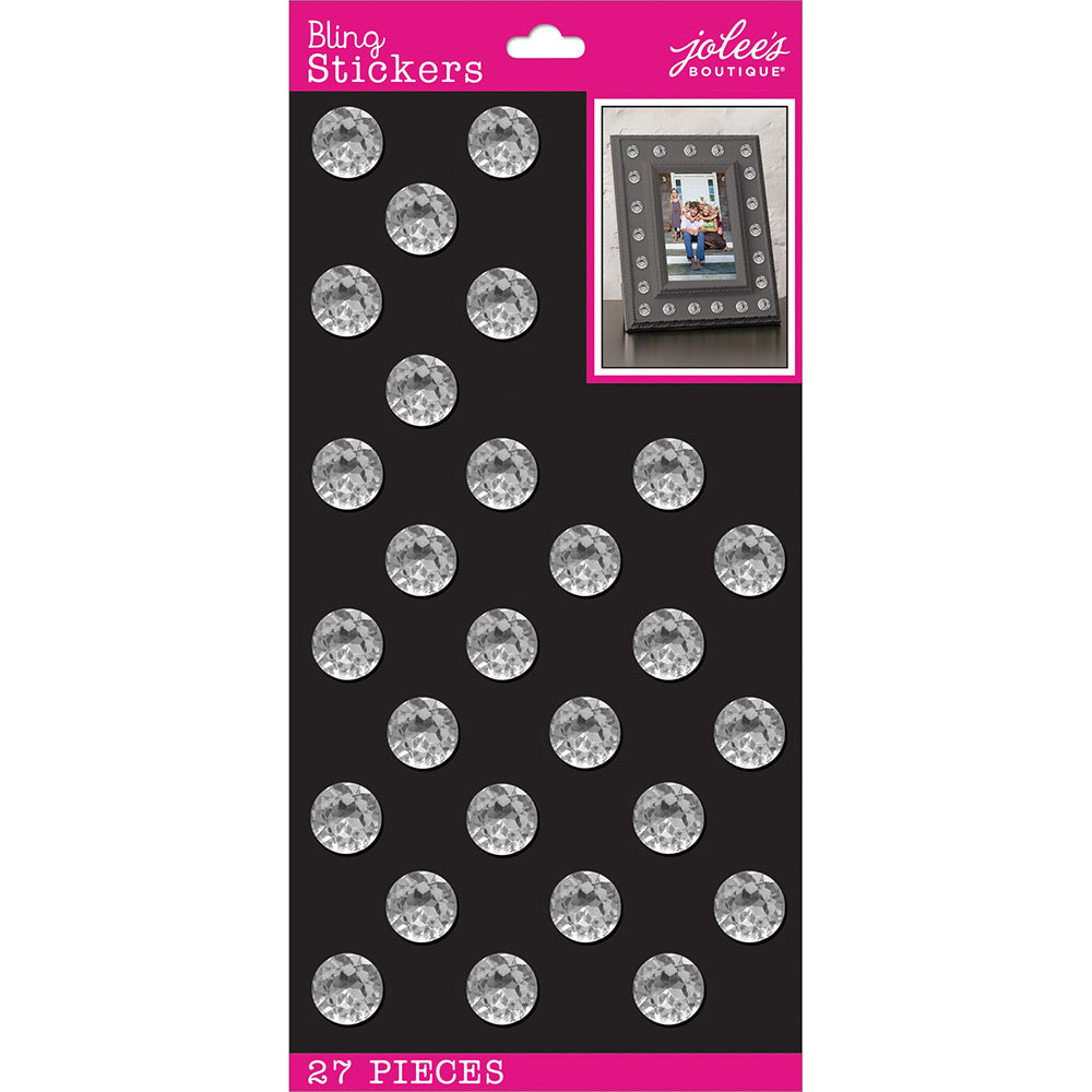 Jolee's Boutique Themed Stickers - Medium Clear Gems, 27pcs