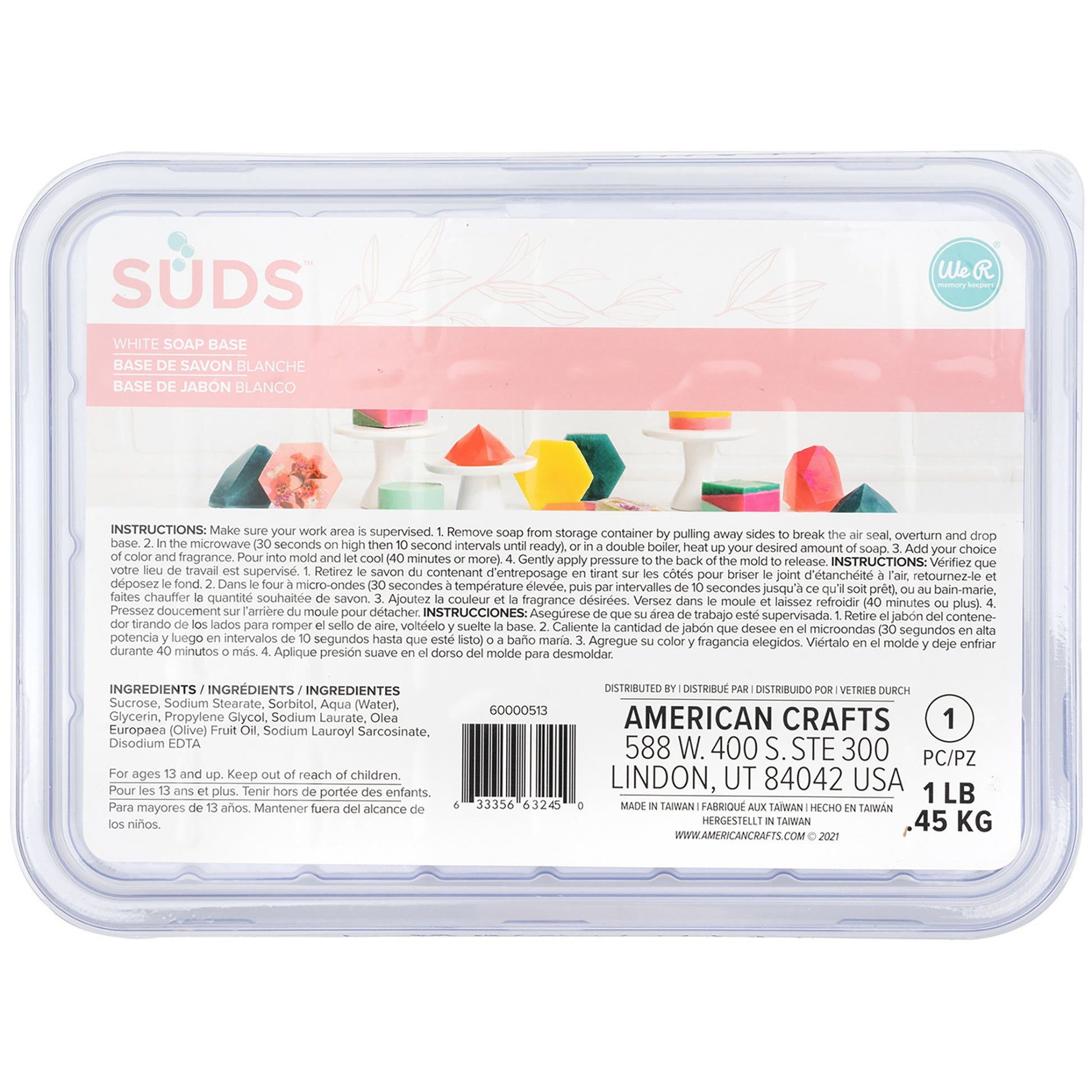 We R Makers SUDS Soap Base 1lb-White