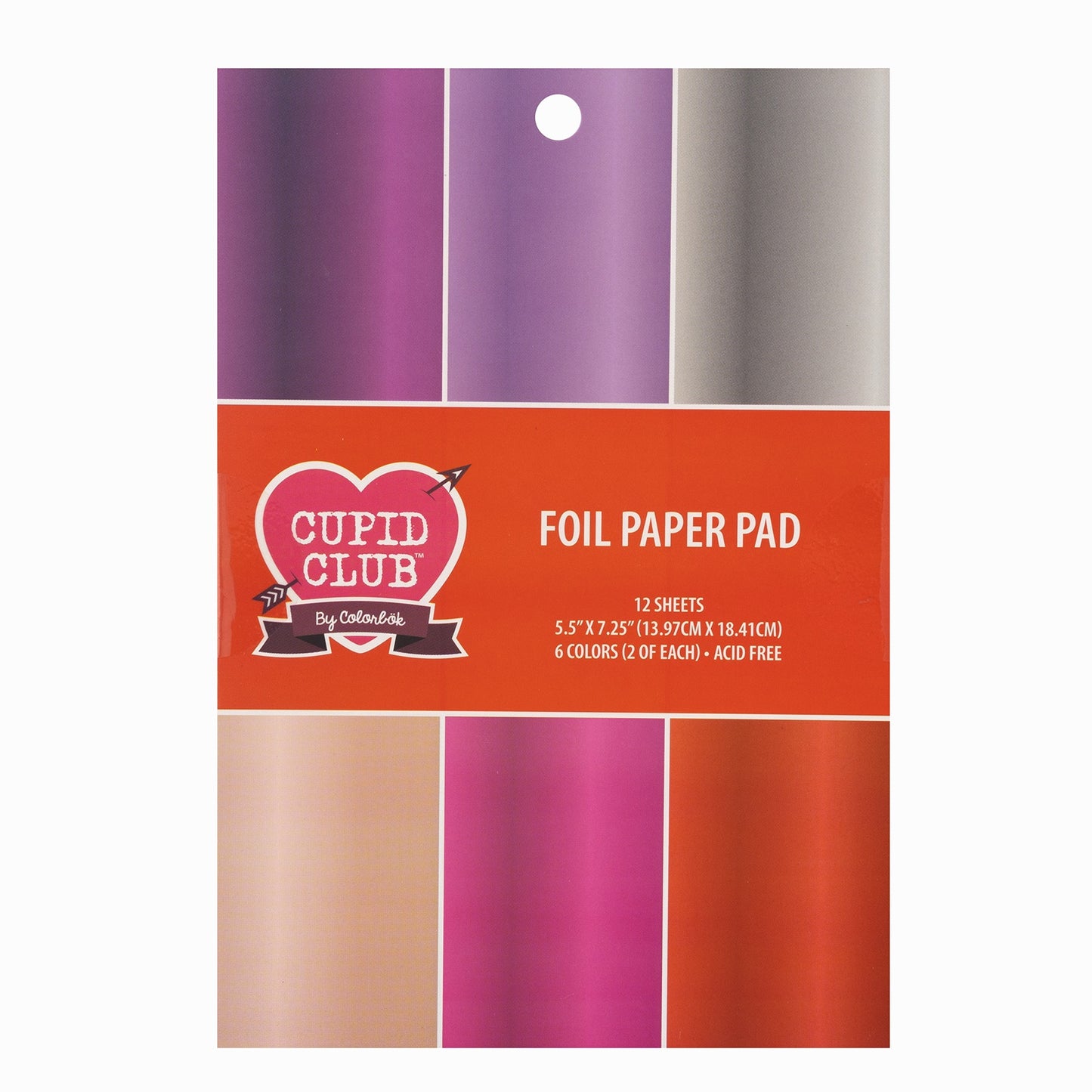 Colorbok Cupid Club Paper Pad 7.5"X5.5" 24/Pkg-Foil