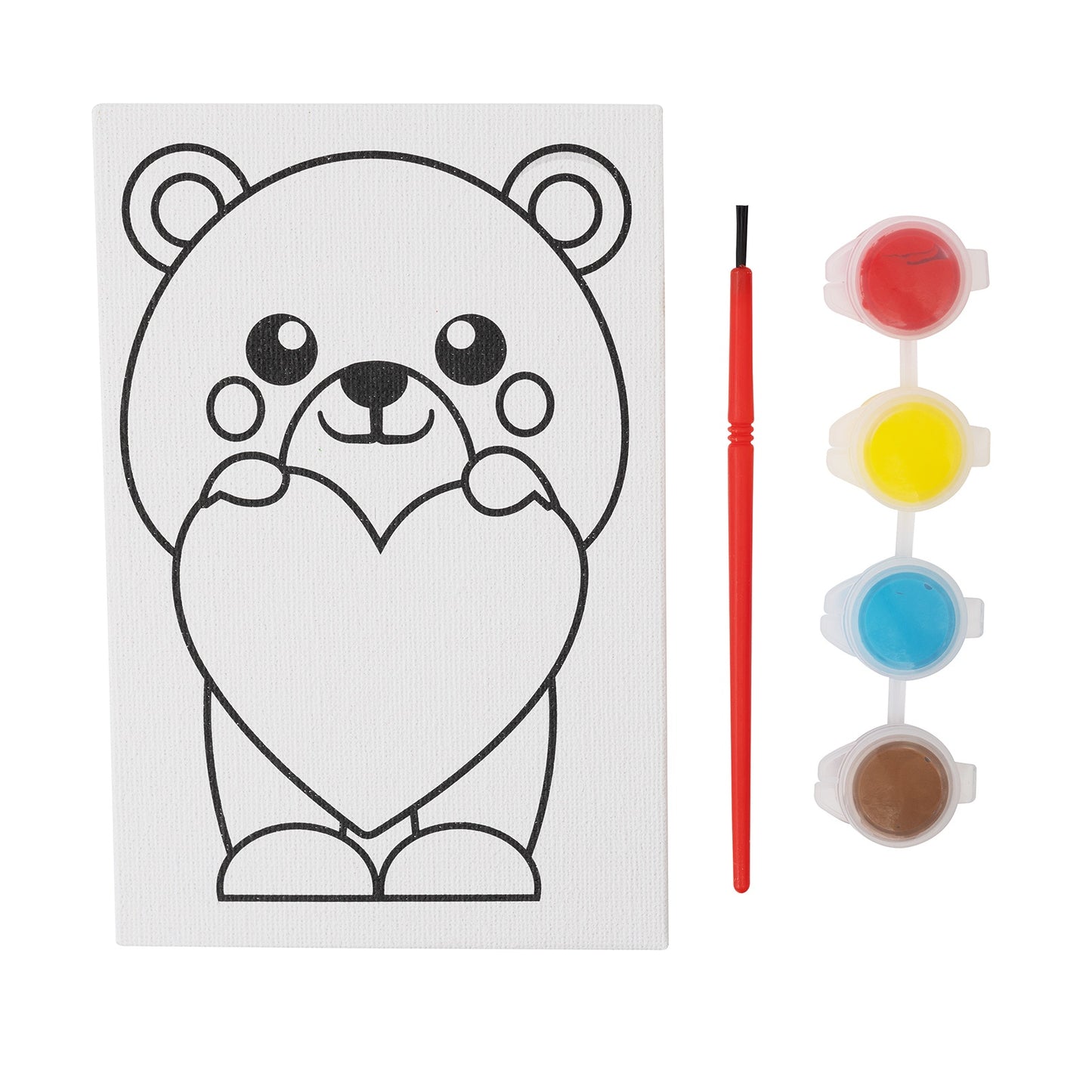 Colorbok Cupid Club Canvas Painting 4"X6"-Teddy Bear