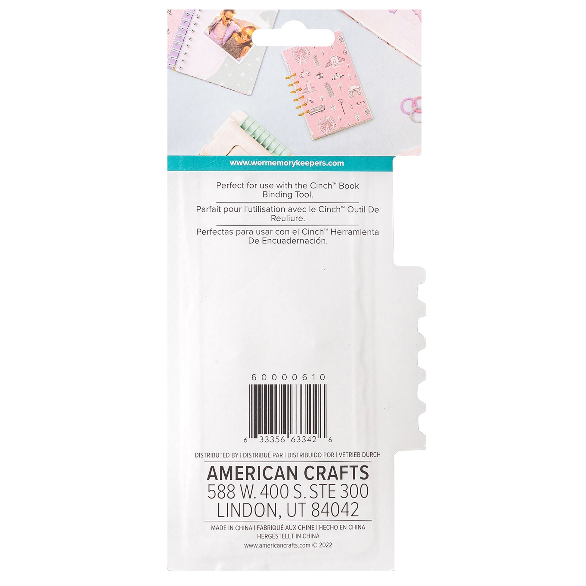 We R Makers Cinch Metal Hinge Binding 4/Pkg - Gold
