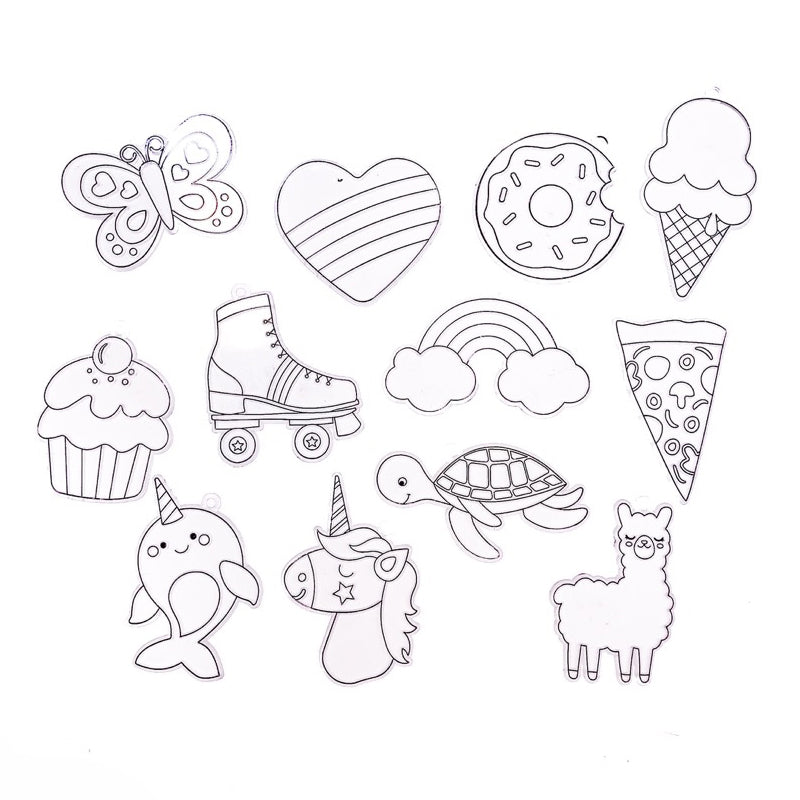 AC Kids Crafts Suncatchers Window Glitter Art Kit - Makes 12