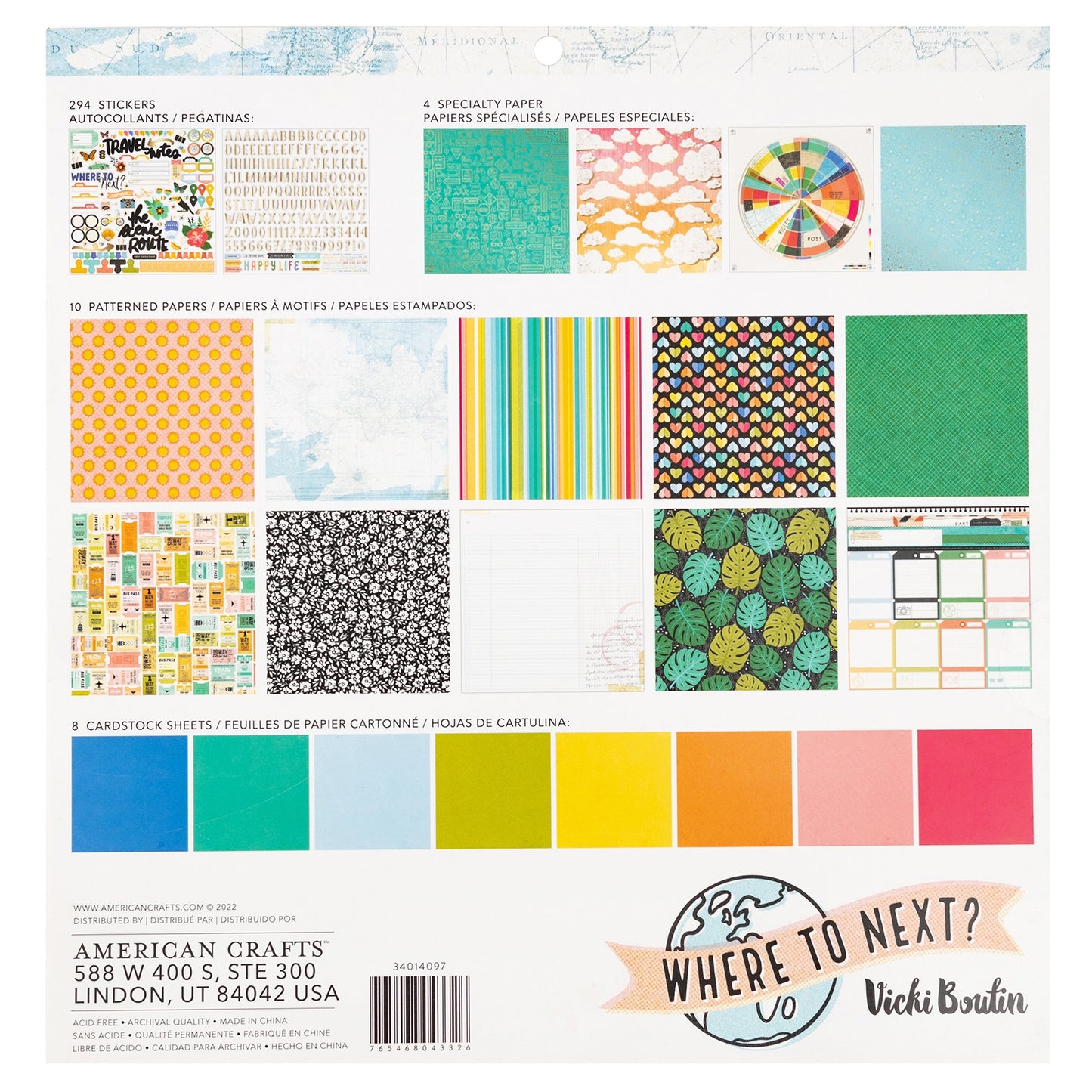 Vicki Boutin Where To Next Project Pad 12"X12"-316 Pieces