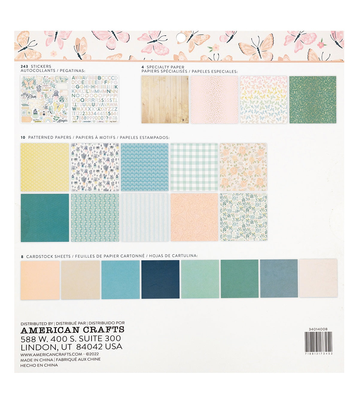 Maggie Holmes Gingham Garden Project Pad 12"X12"-265 Pieces