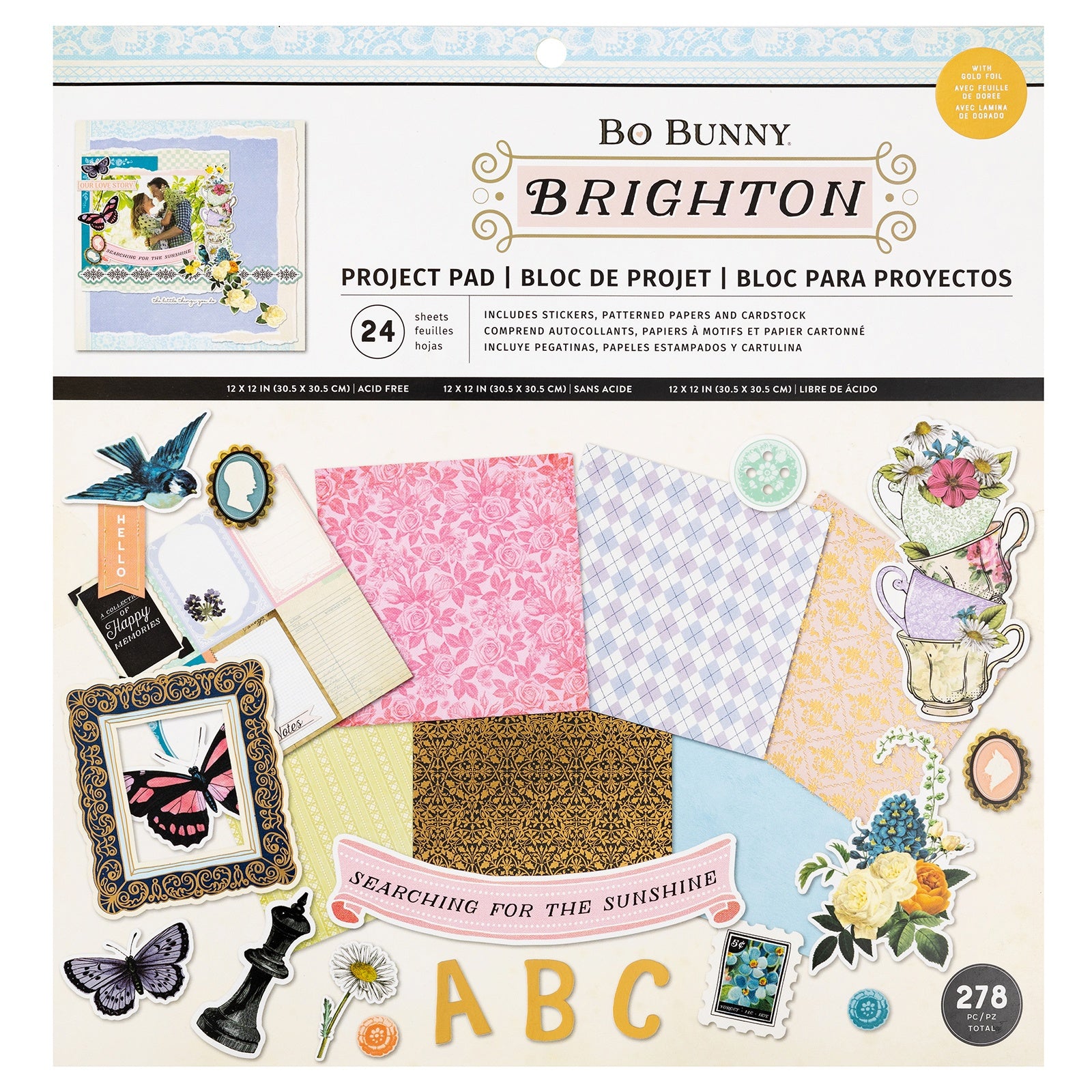 BoBunny Brighton 12x12" Project Pad