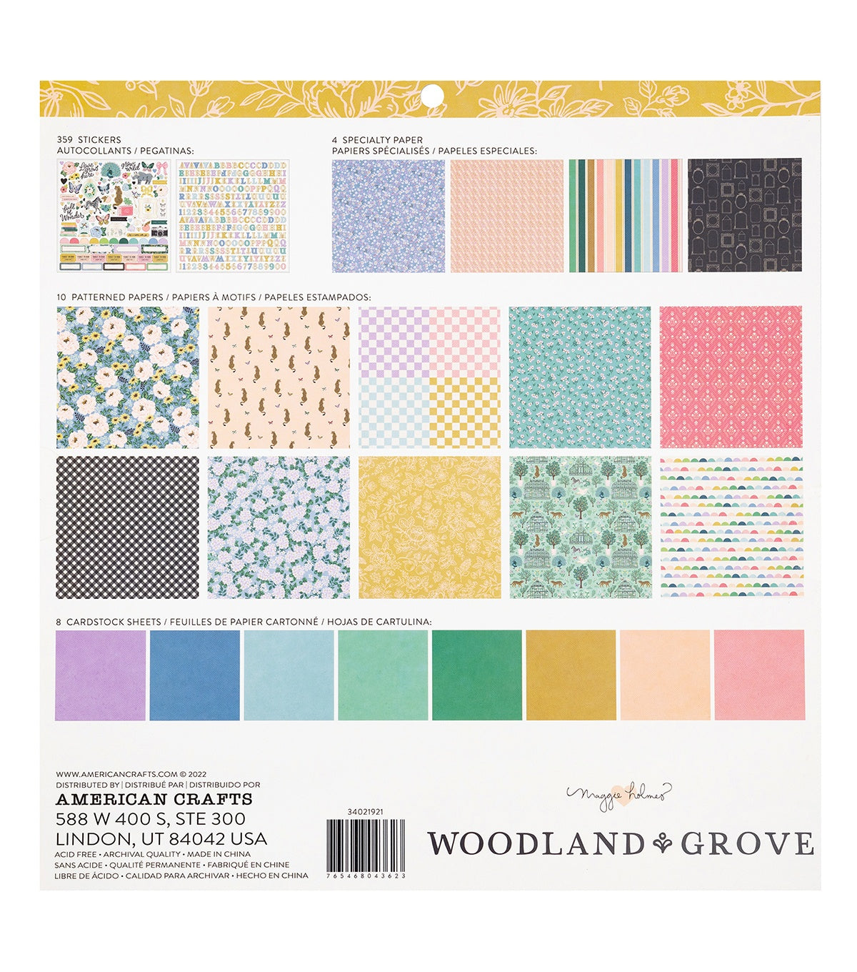 Maggie Holmes Woodland Grove Project Pad 12"X12"-381 Pieces