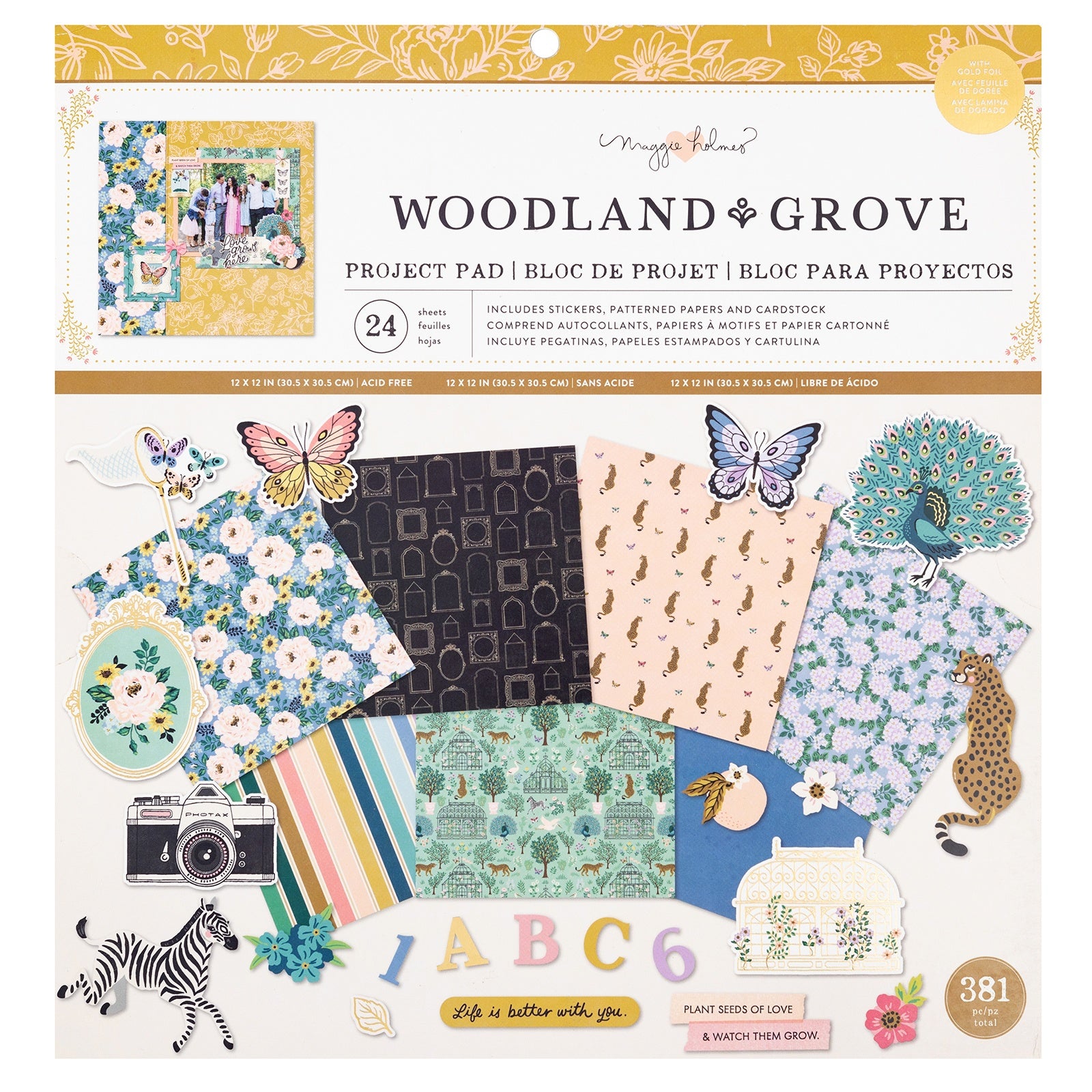 Maggie Holmes Woodland Grove 12x12" Project Pad