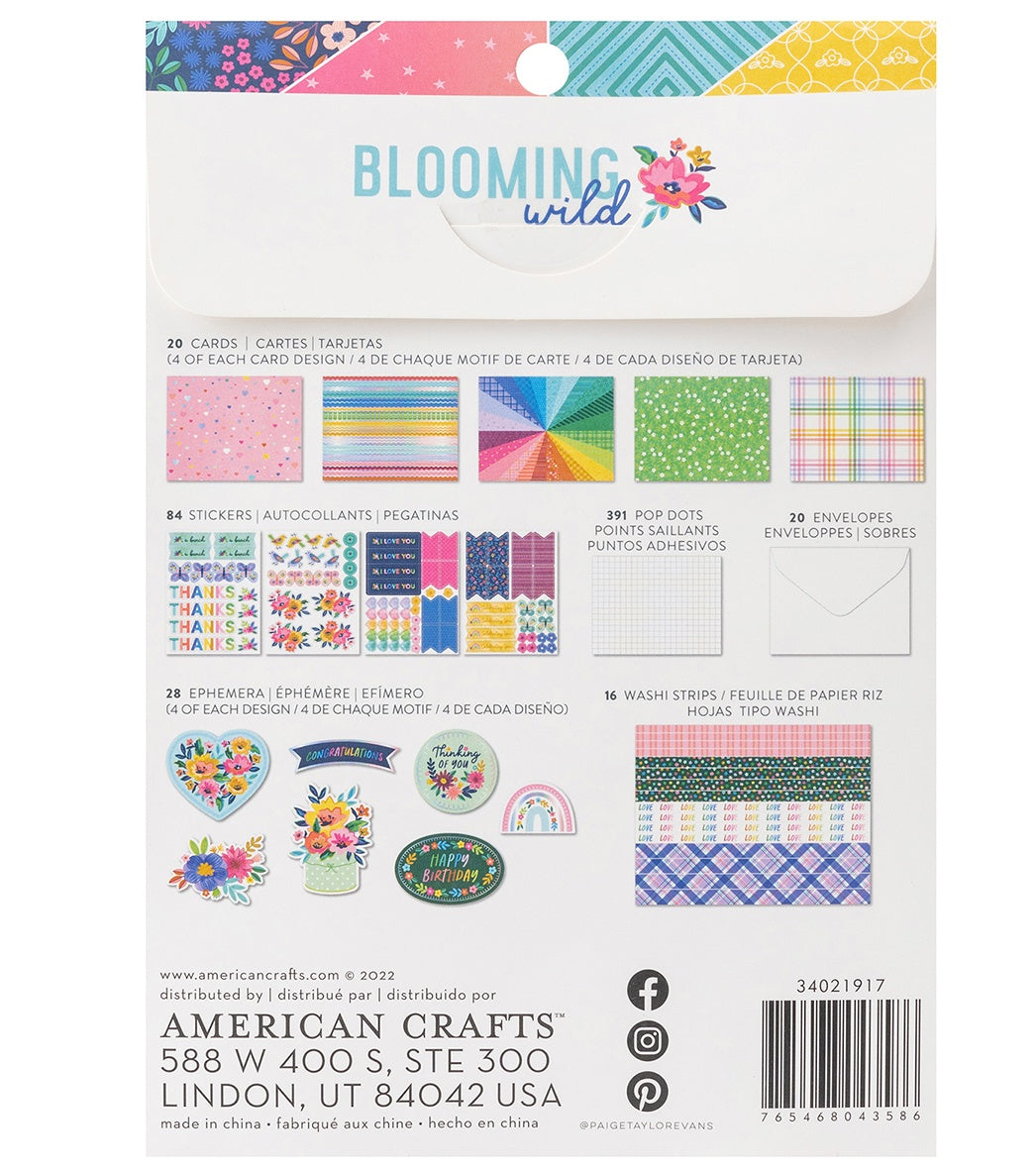 Paige Evans Blooming Wild Card Kit-Makes 20 Cards