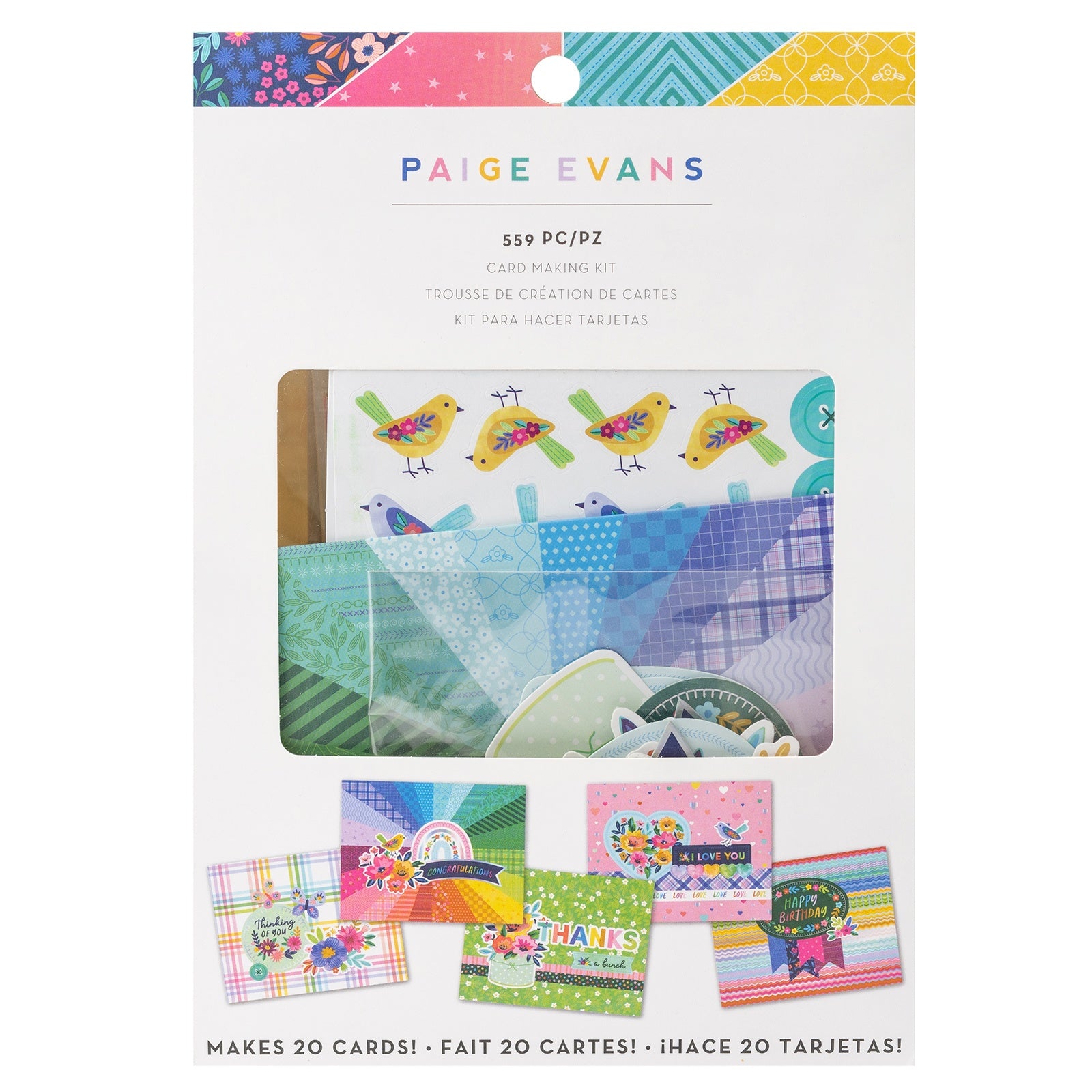 Paige Evans Blooming Wild Card Kit-Makes 20 Cards