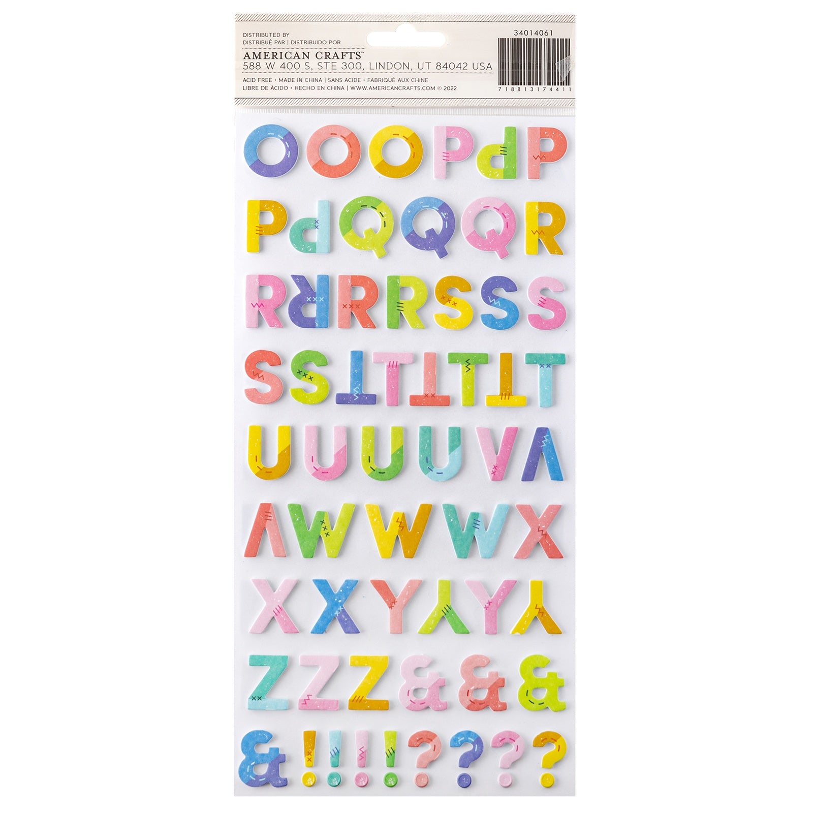 Paige Evans Blooming Wild Thickers Stickers - Alpha/Foam & Cardstock - 144 Pack