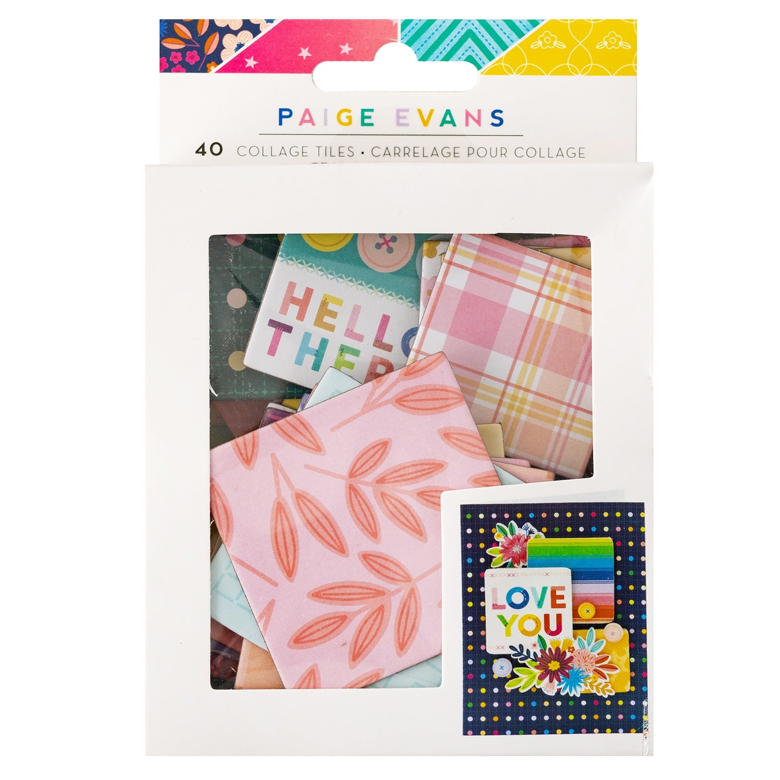 Paige Evans Blooming Wild Collage Tiles-40/Pkg