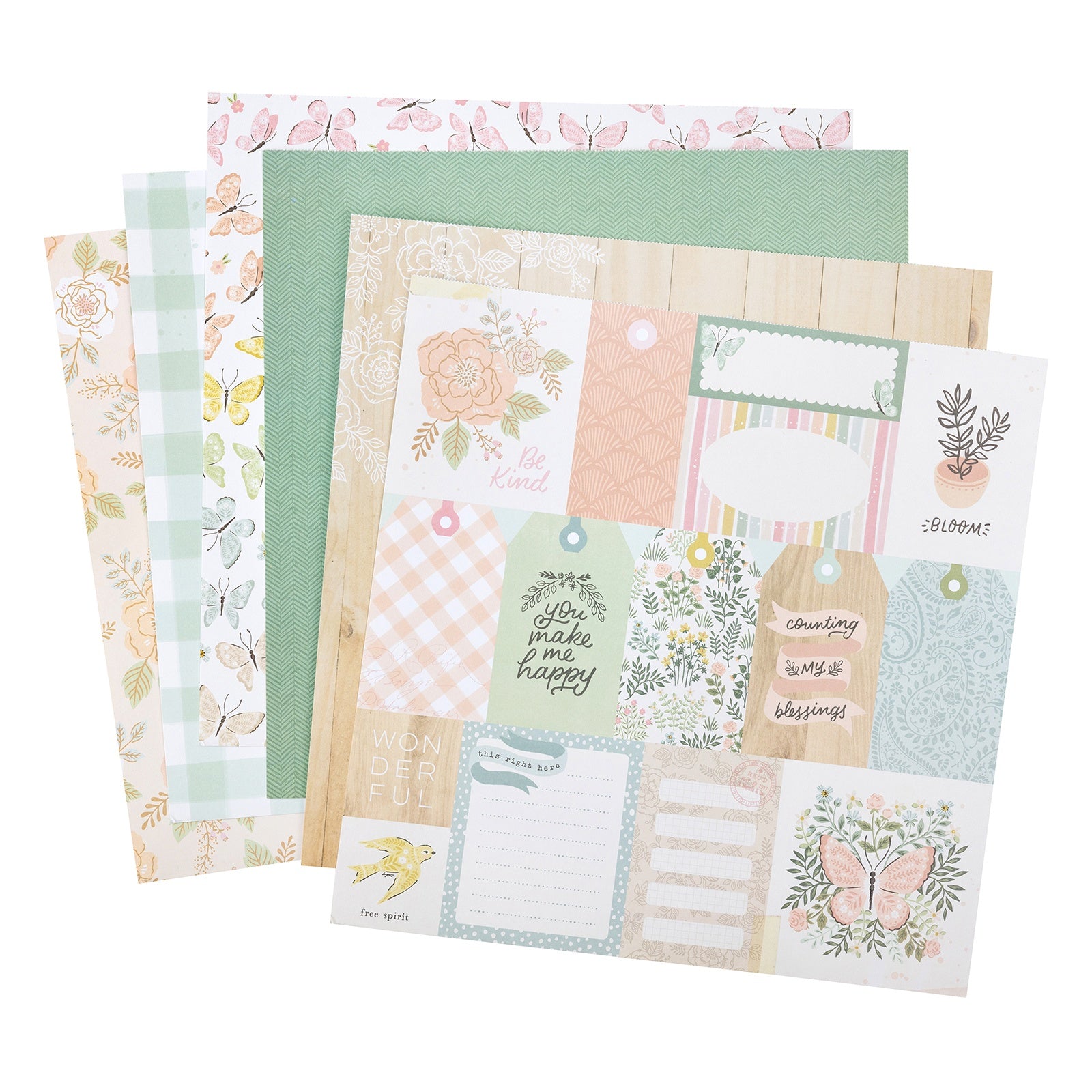 Gingham Gardens Single-Sided 12x12" Paper Pad from Crate Paper