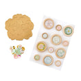 Load image into Gallery viewer, Gingham Garden Embellishment Buttons 20/Pkg-W/Gold Foil
