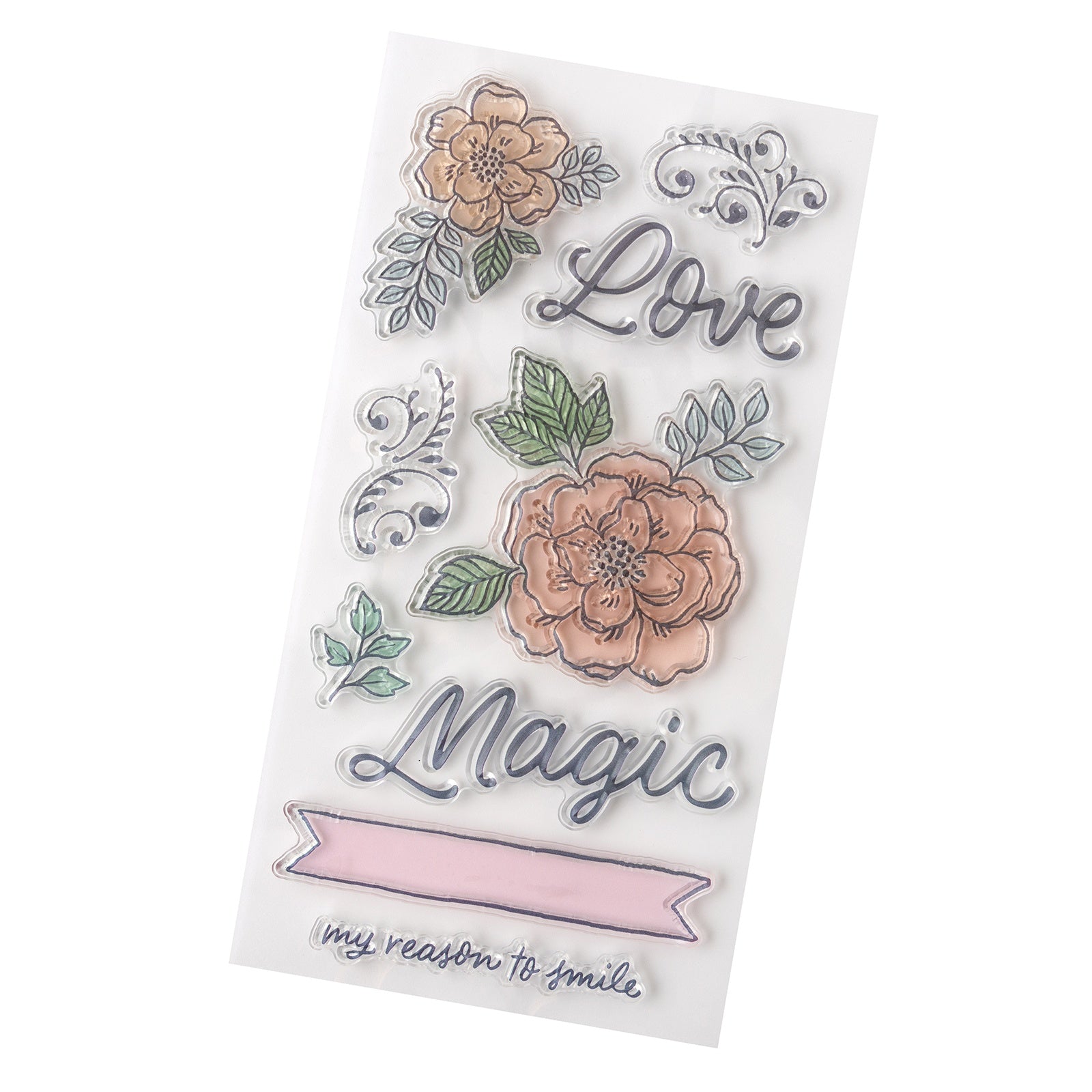 Crate Paper Gingham Garden Clear Stamps 9/Pkg