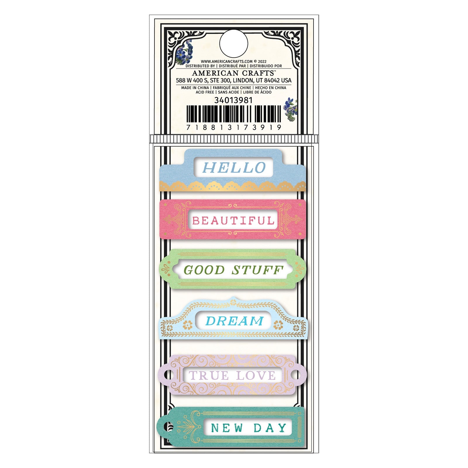 BoBunny Brighton Layered Stickers 12/Pkg