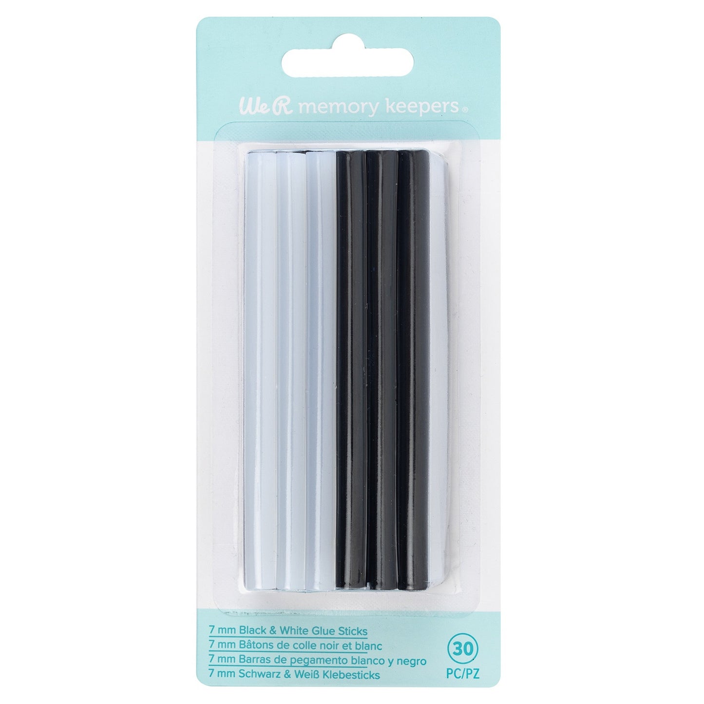 We R Memory Keepers Creative Flow Hot Glue Sticks 30/Pkg-Black And White