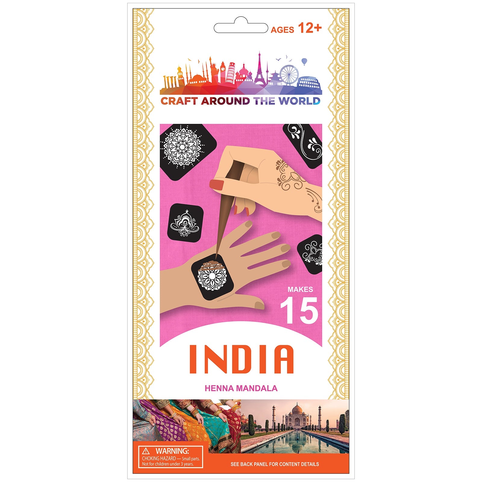 Craft Around The World Indian Henna Mandala-Makes 15