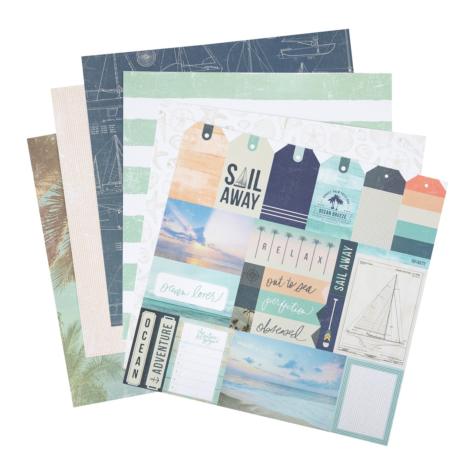 Heidi Swapp Set Sail Single-Sided 12x12" Paper Pad