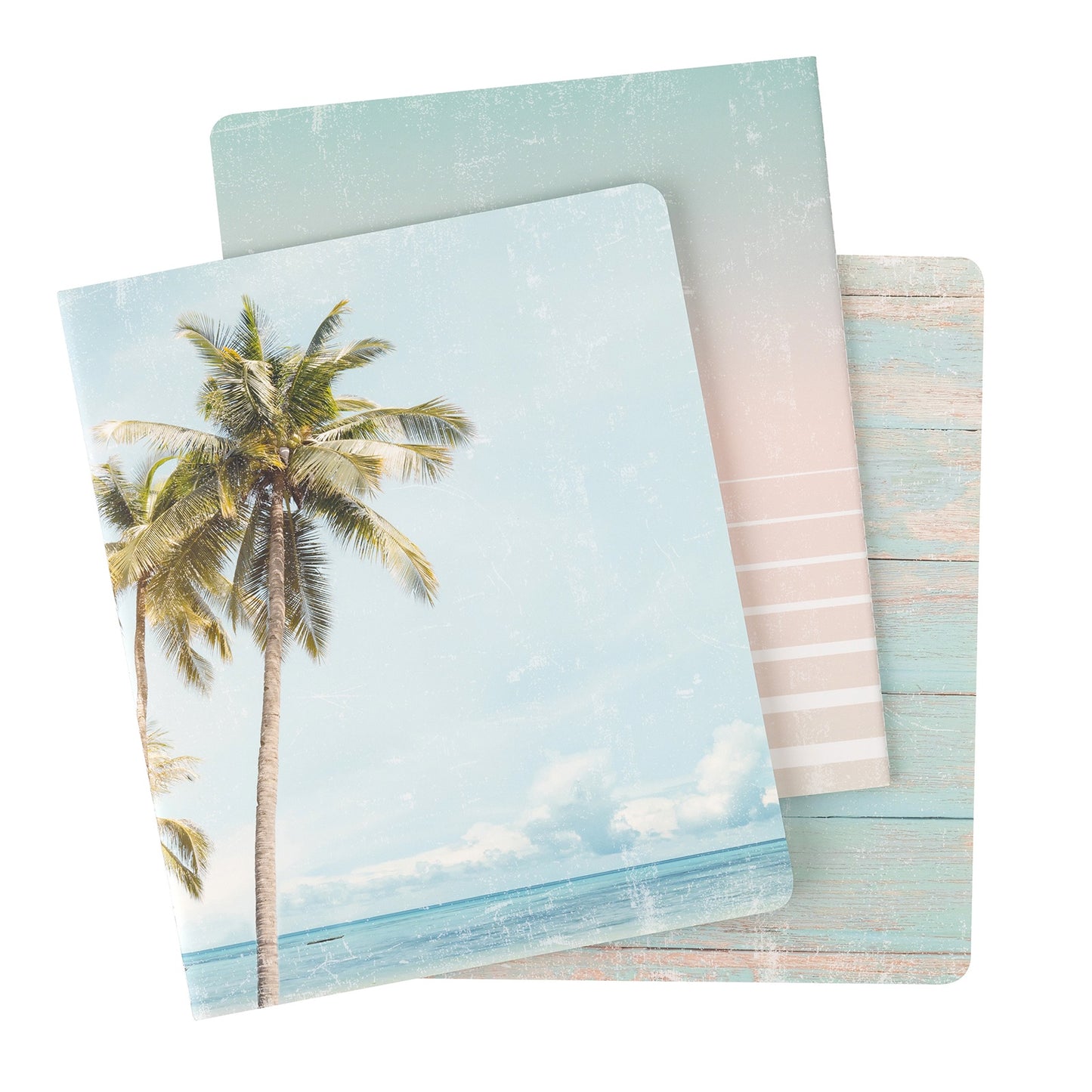 Heidi Swapp Set Sail Blank Notebooks 3/Pkg-Palm Tree