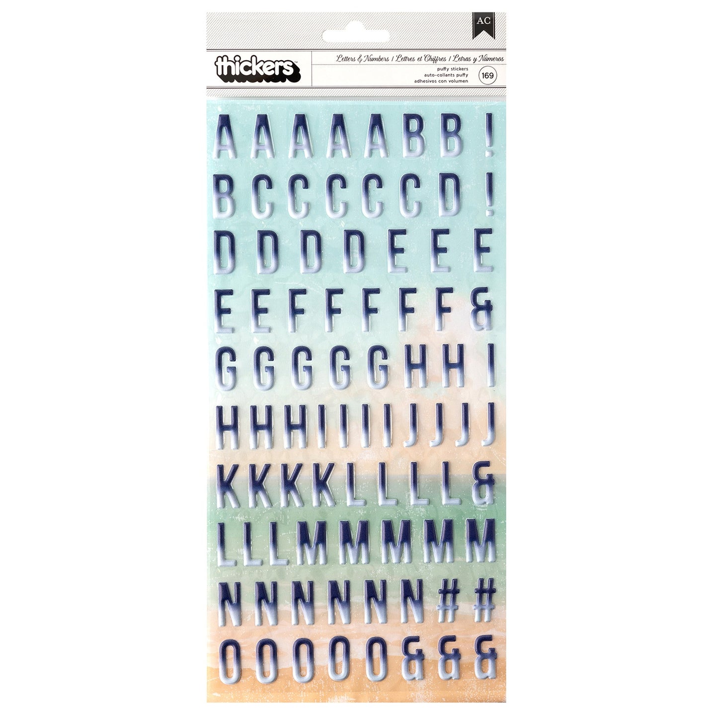 Heidi Swapp Set Sail Thickers Stickers 169/Pkg-Alphabet