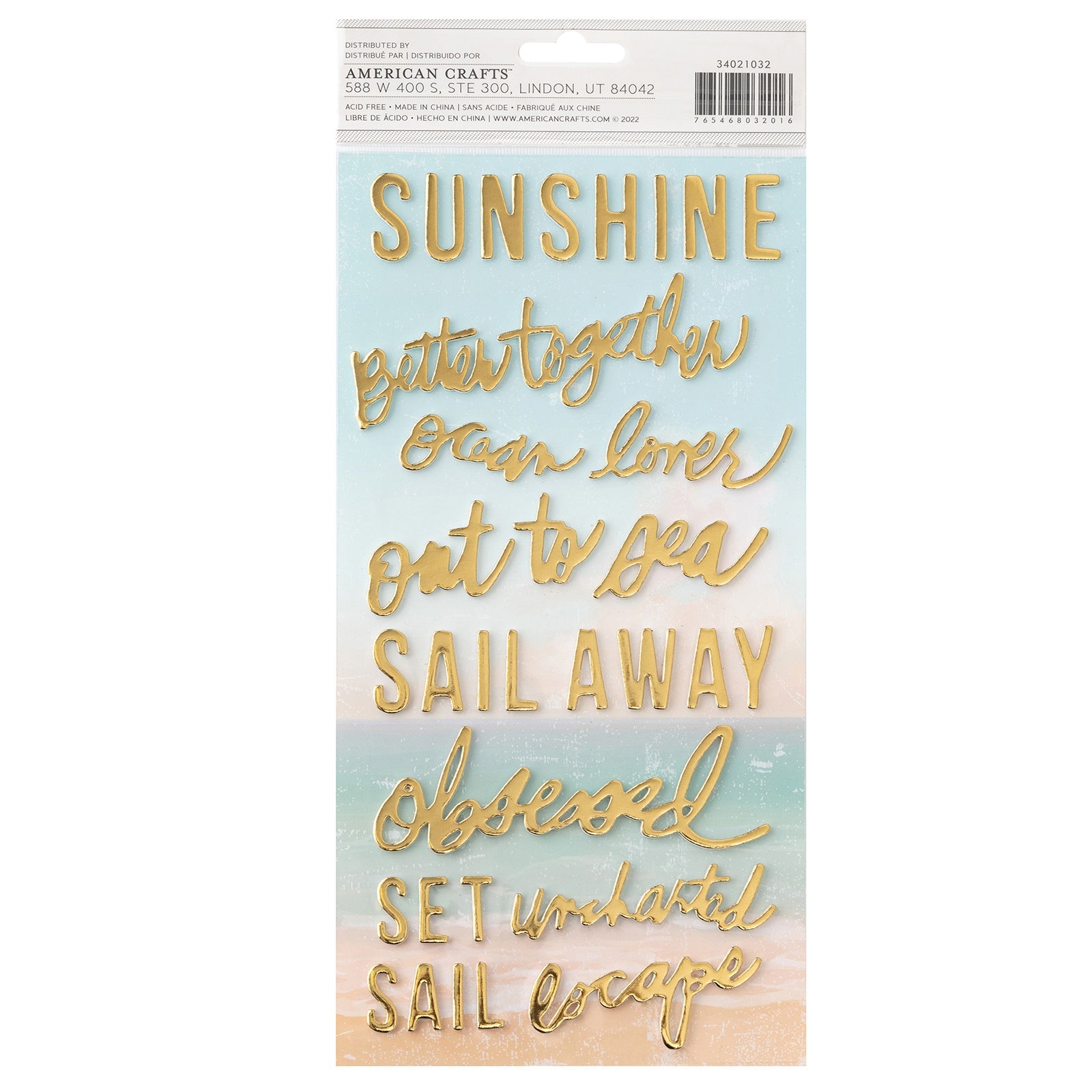 Heidi Swapp Set Sail Thickers Stickers 66 Pack-Phrase