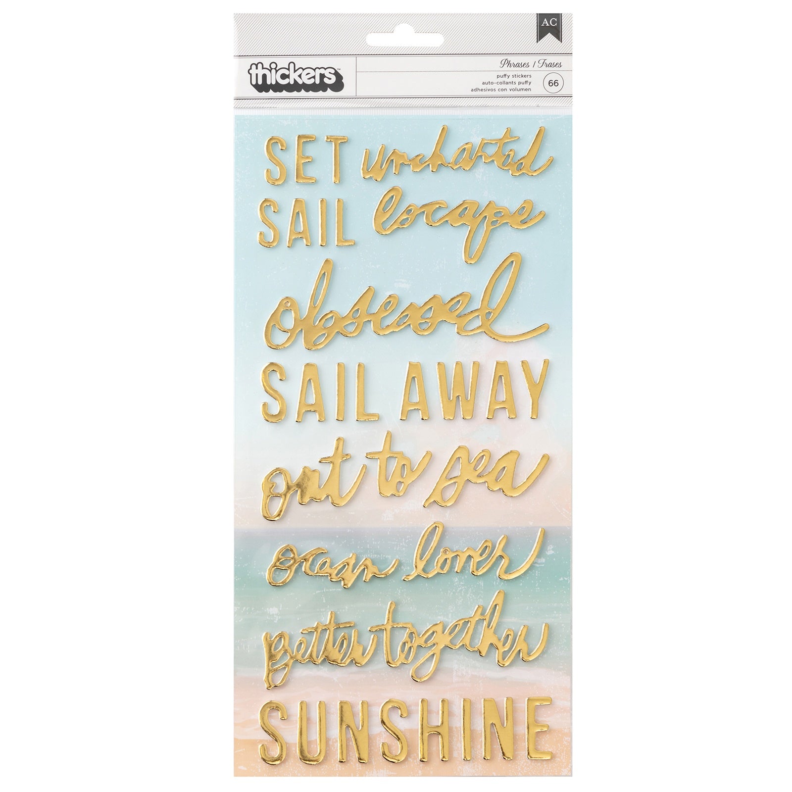 Heidi Swapp Set Sail Thickers Stickers 66 Pack-Phrase