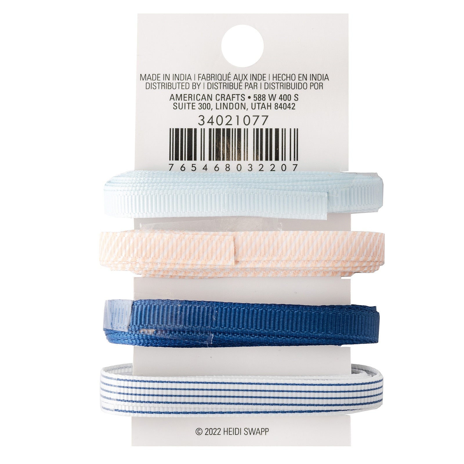 Heidi Swapp Set Sail Ribbon 4/Pkg-4 Yards Each