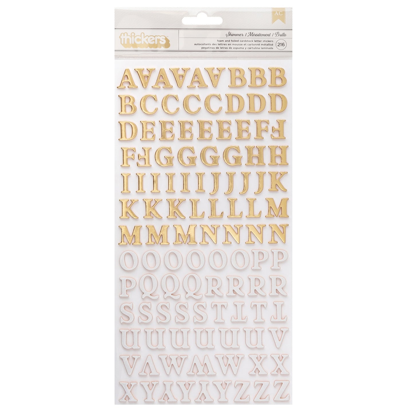 Maggie Holmes Woodland Grove Thickers Stickers 216/Pkg-Shimmers Alpha