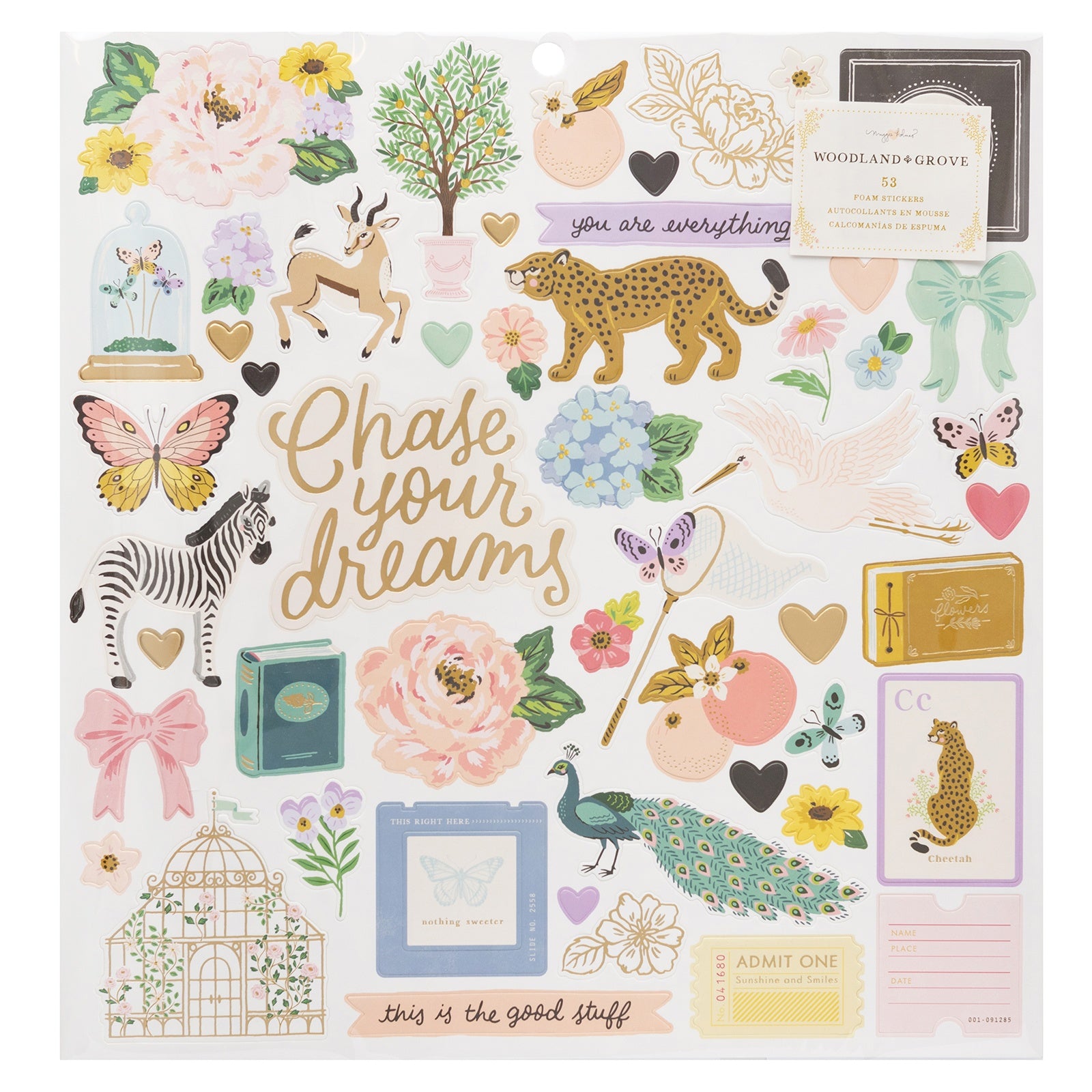 Maggie Holmes Woodland Grove Foam Stickers-12"X12"