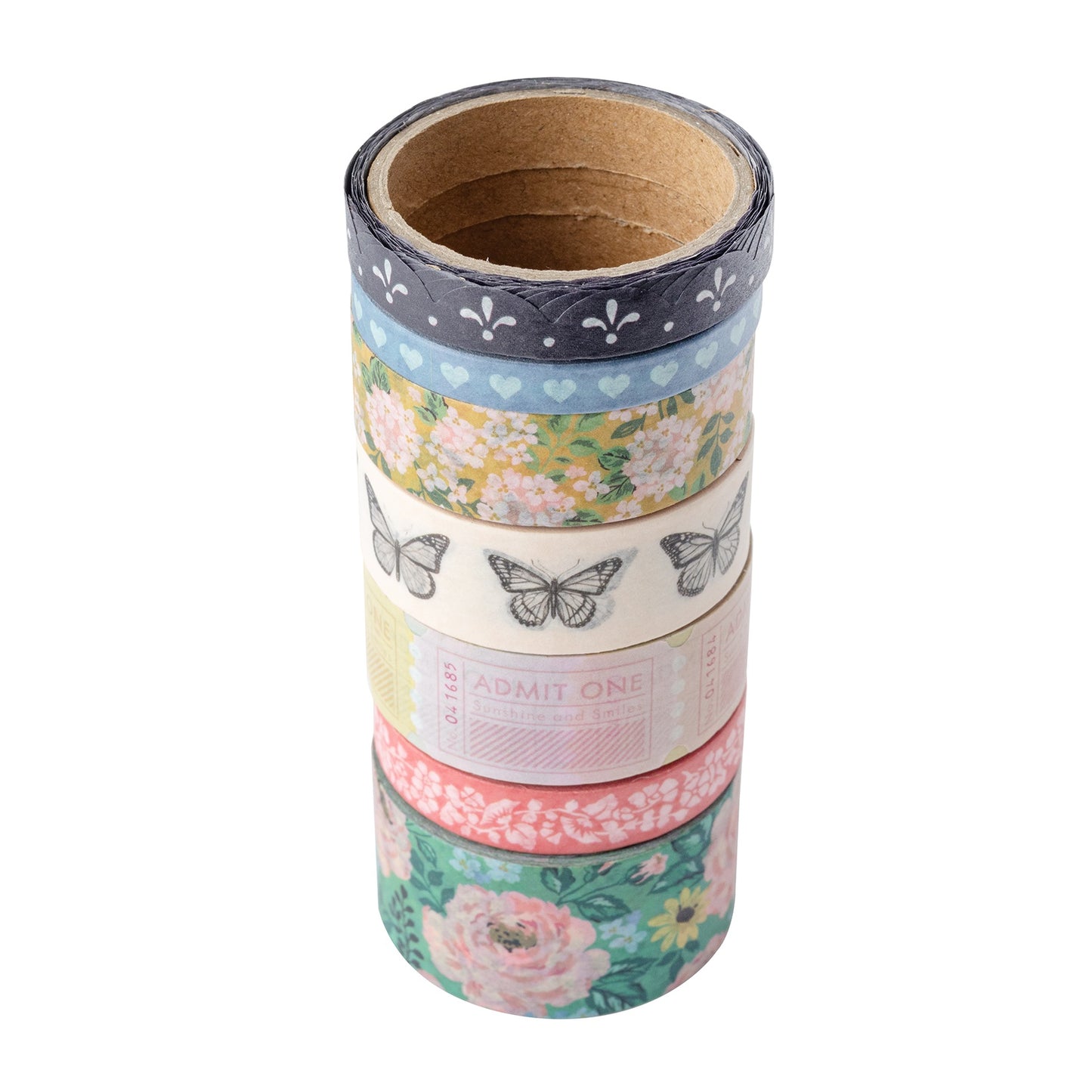 Maggie Holmes Woodland Grove Washi Tape 7/Pkg-W/Gold Foil Accents