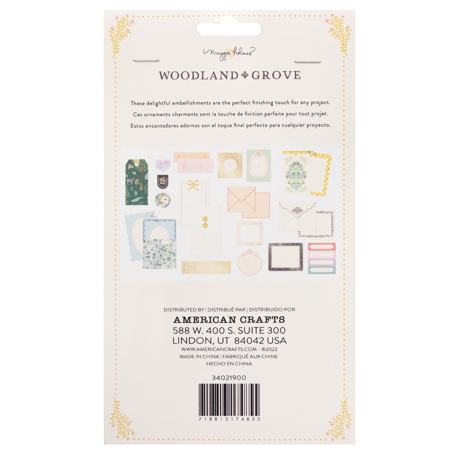 Maggie Holmes Woodland Grove Stationery Pack-W/Gold Foil