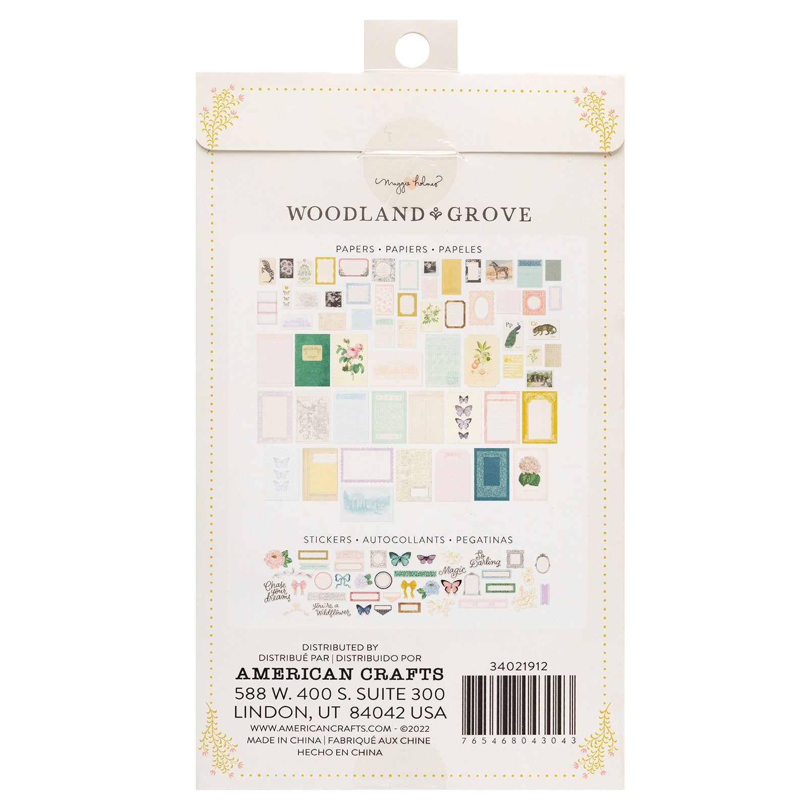 Maggie Holmes Woodland Grove Paperie Pack 200/Pkg-Paper Pieces & Washi Stickers