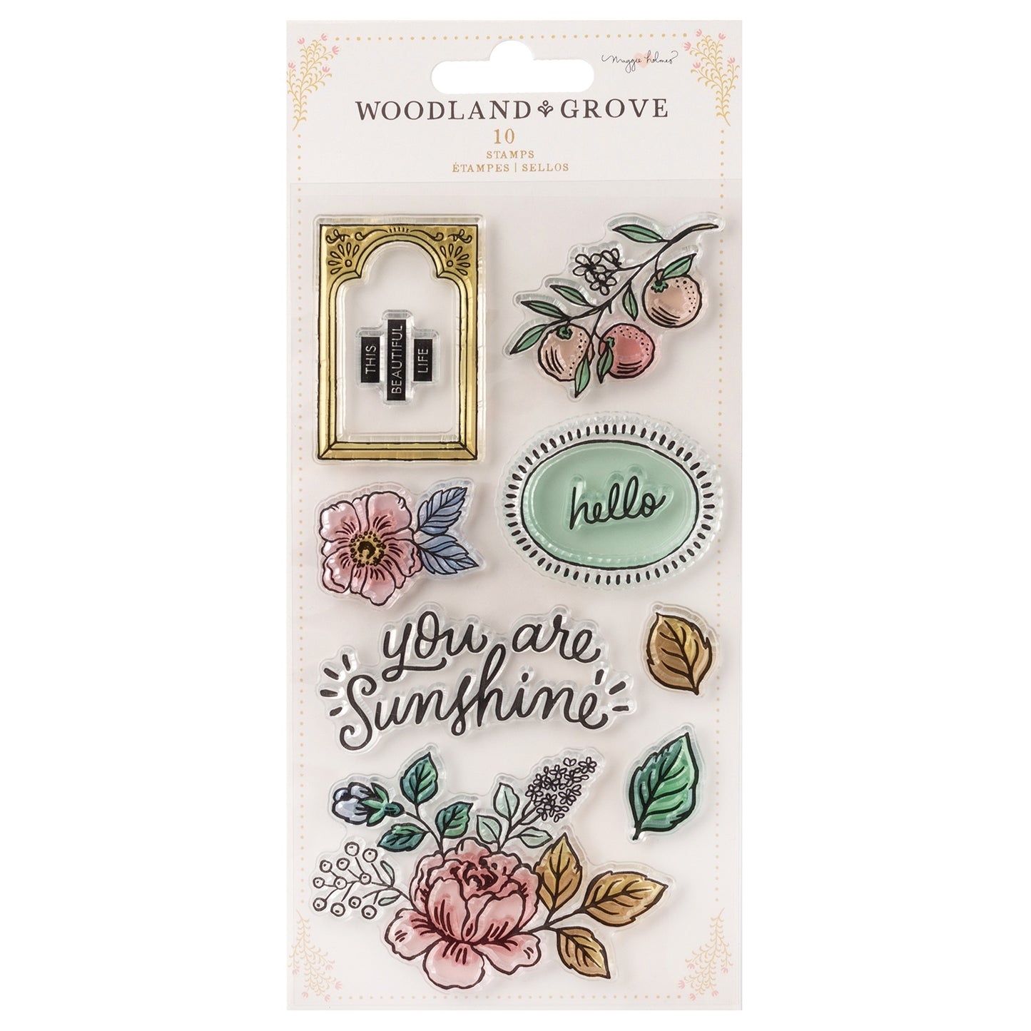 Maggie Holmes Woodland Grove Clear Stamps 10/Pkg