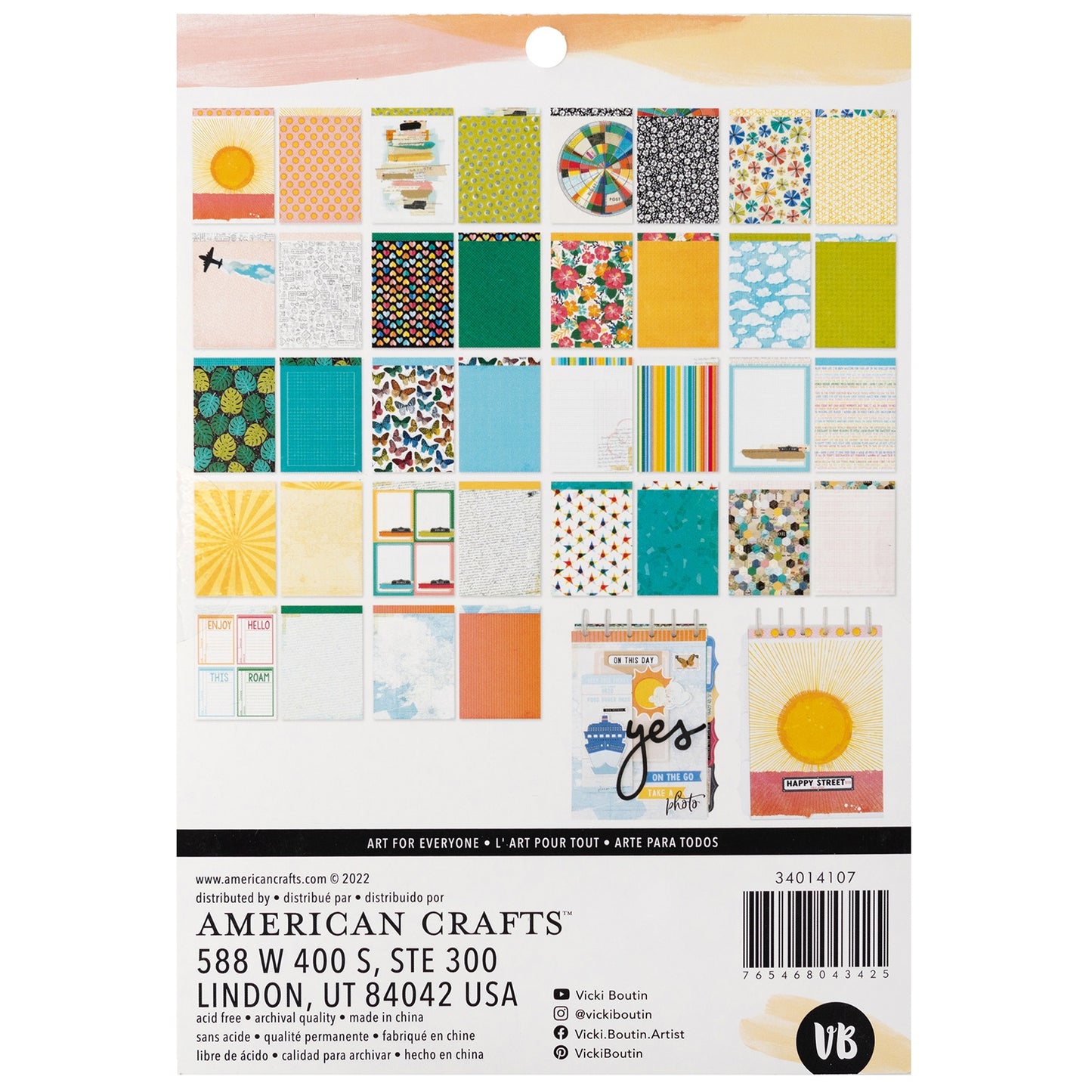 American Crafts Double-Sided Paper Pad 6"X8" 36/Pkg-Vicki Boutin Where To Next