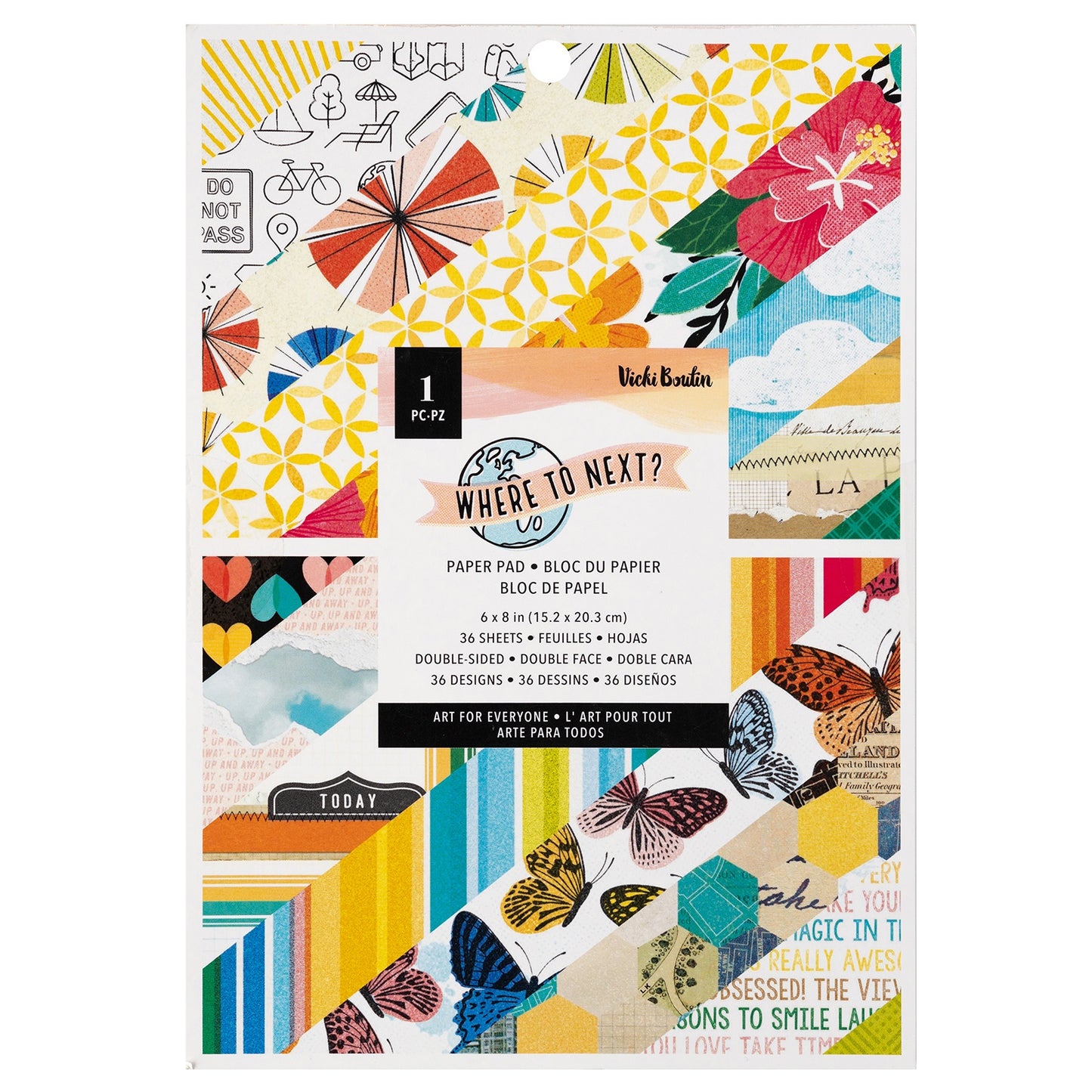 American Crafts Double-Sided Paper Pad 6"X8" 36/Pkg-Vicki Boutin Where To Next