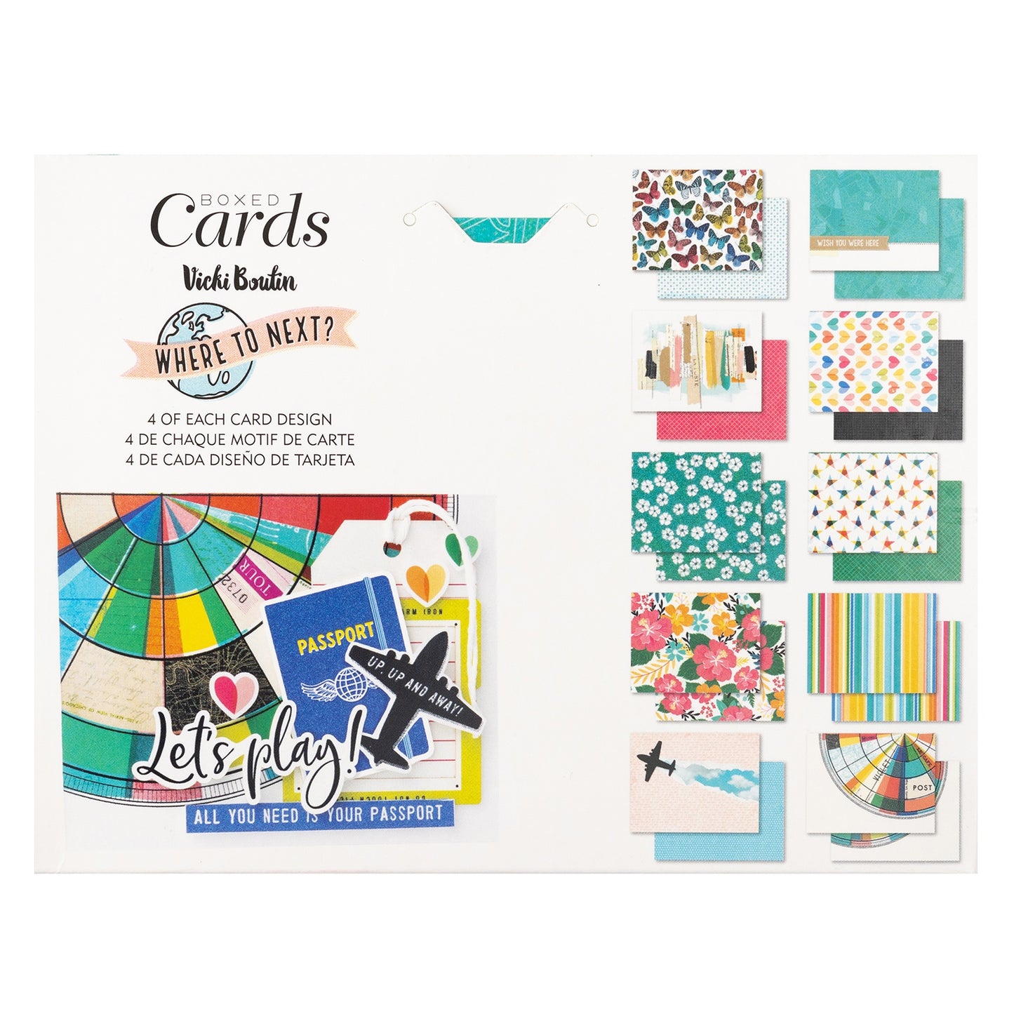 American Crafts A2 Cards W/Envelopes (4.375"X5.75") 40/Box-Vicki Boutin Where To Next