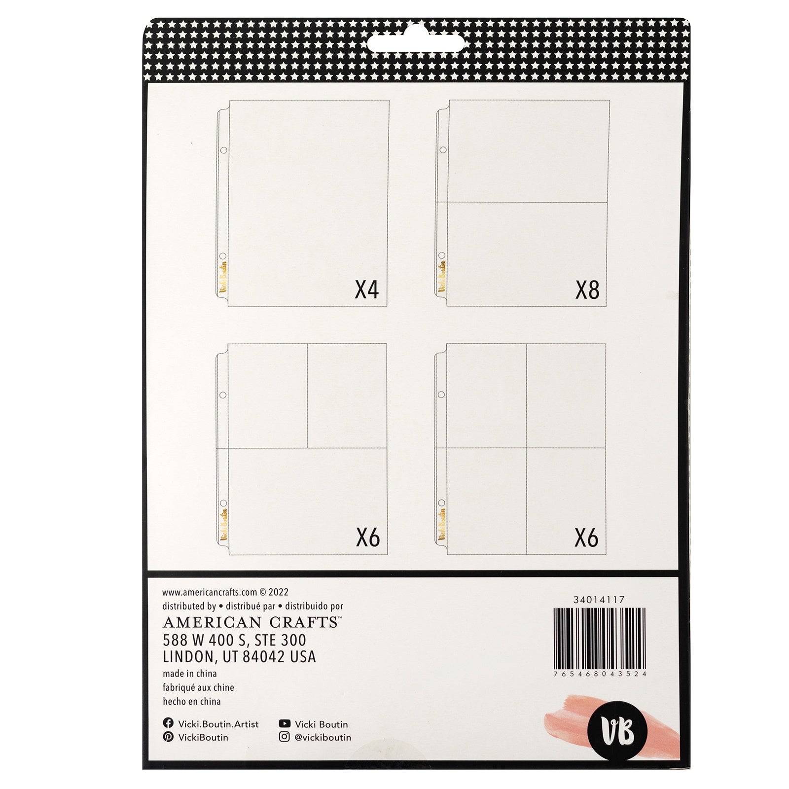 Vicki Boutin Where To Next 6x8" Page Protectors - Assorted, 24 pack